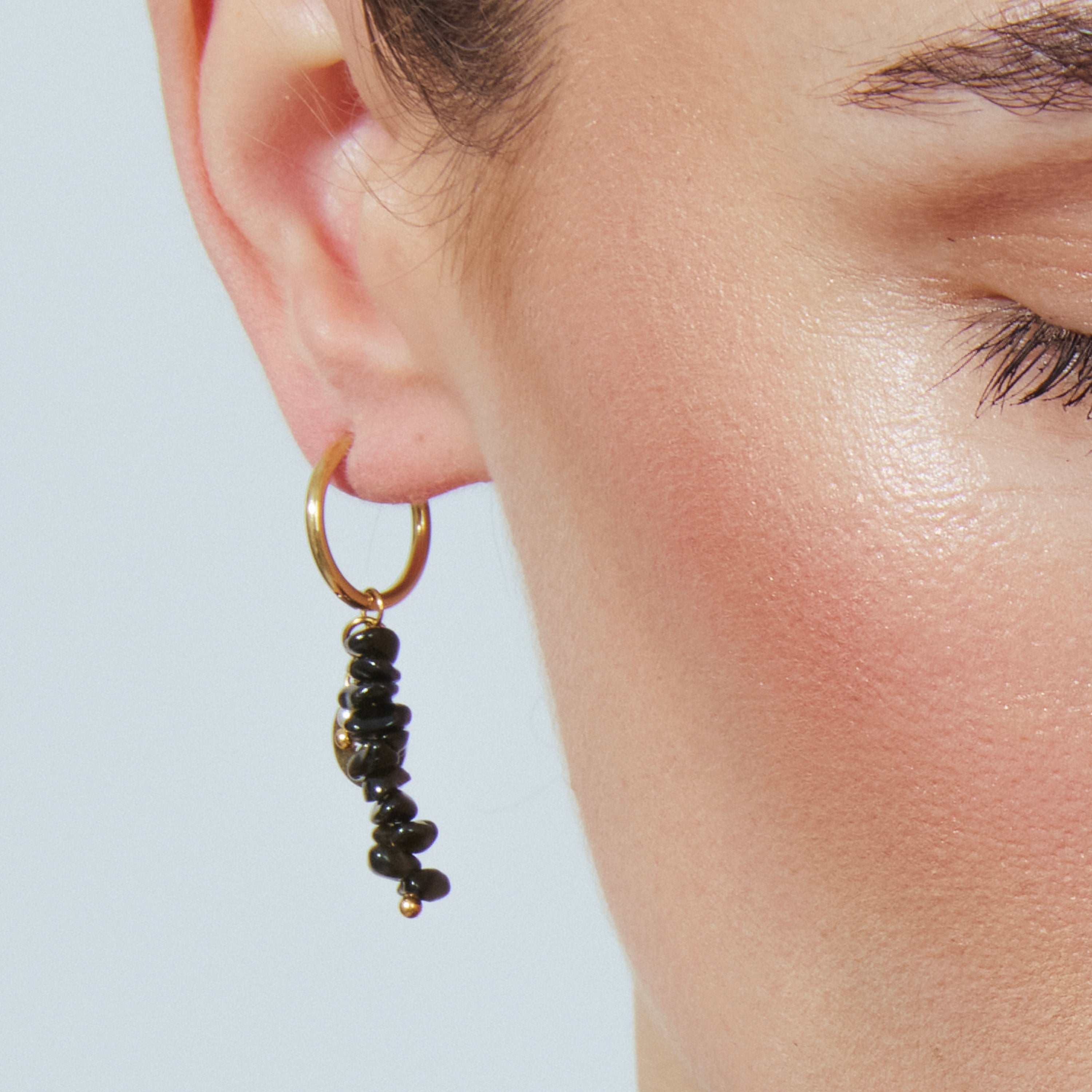 Orecchini in Onice finiti in oro giallo 18K - Miald