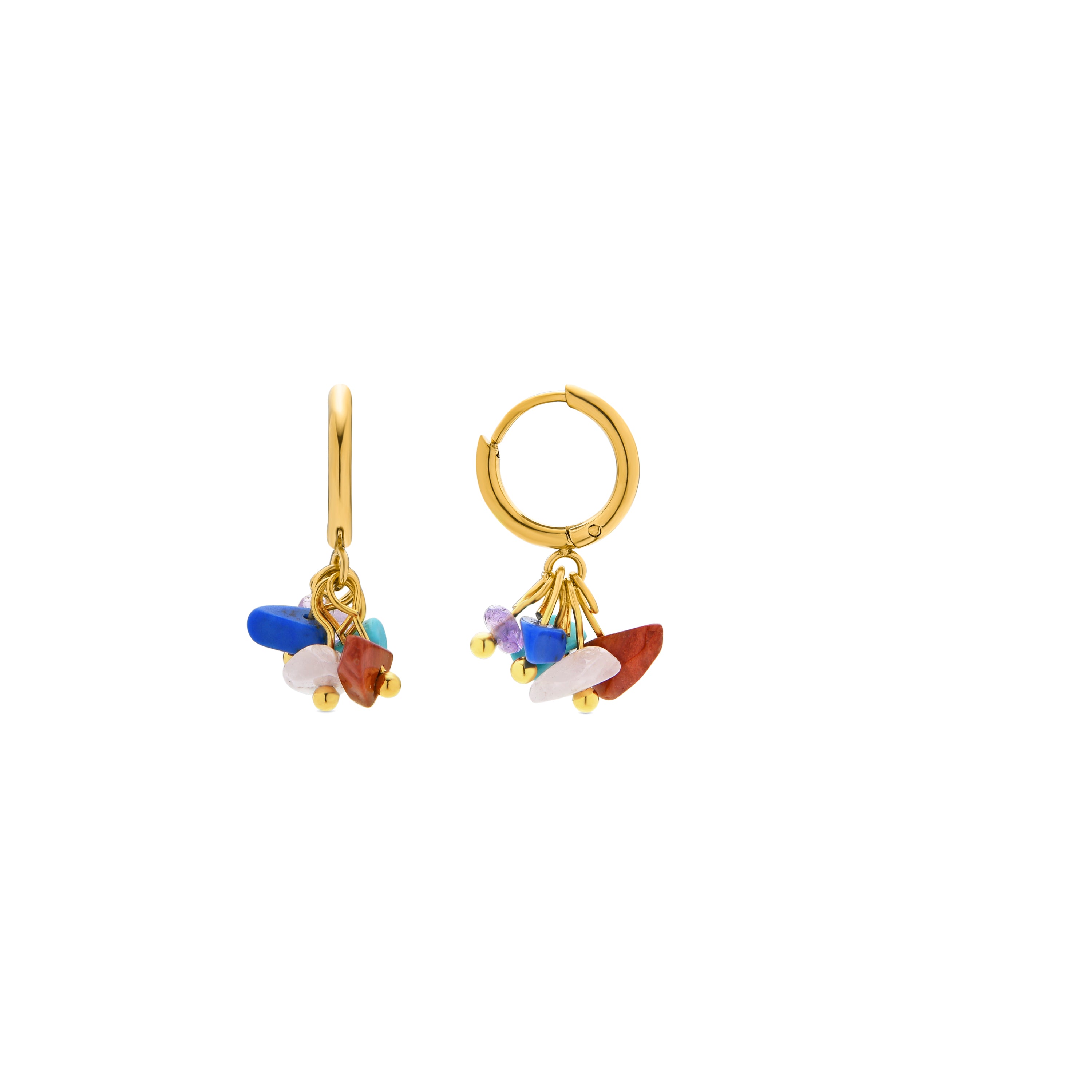 Boucles d'oreilles Sasin avec finition en or 18 carats