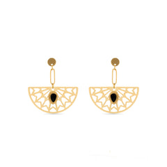 Pendientes de Onix acabados en oro amarillo 18K- Tawa