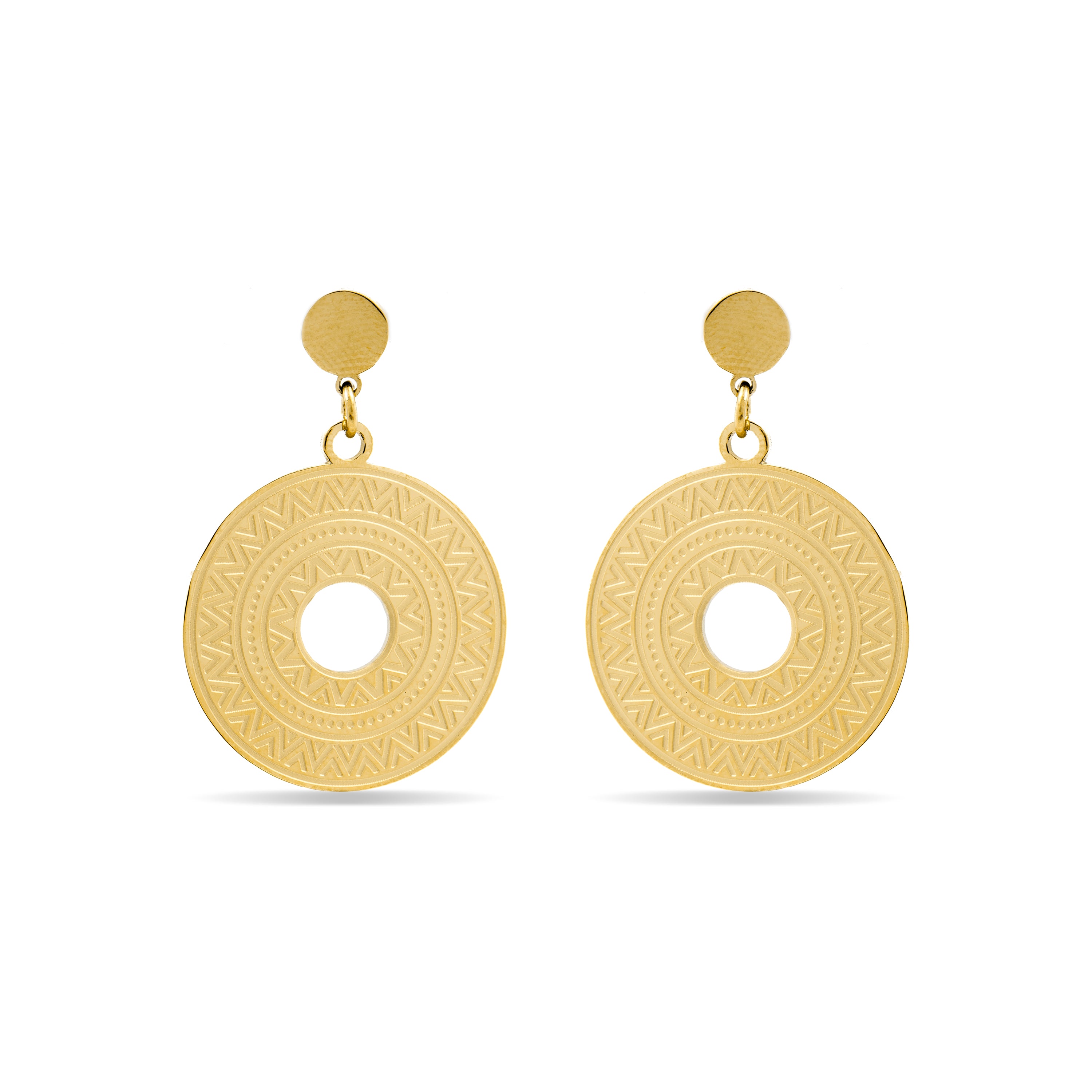 Pendientes Thata acabado oro 18k