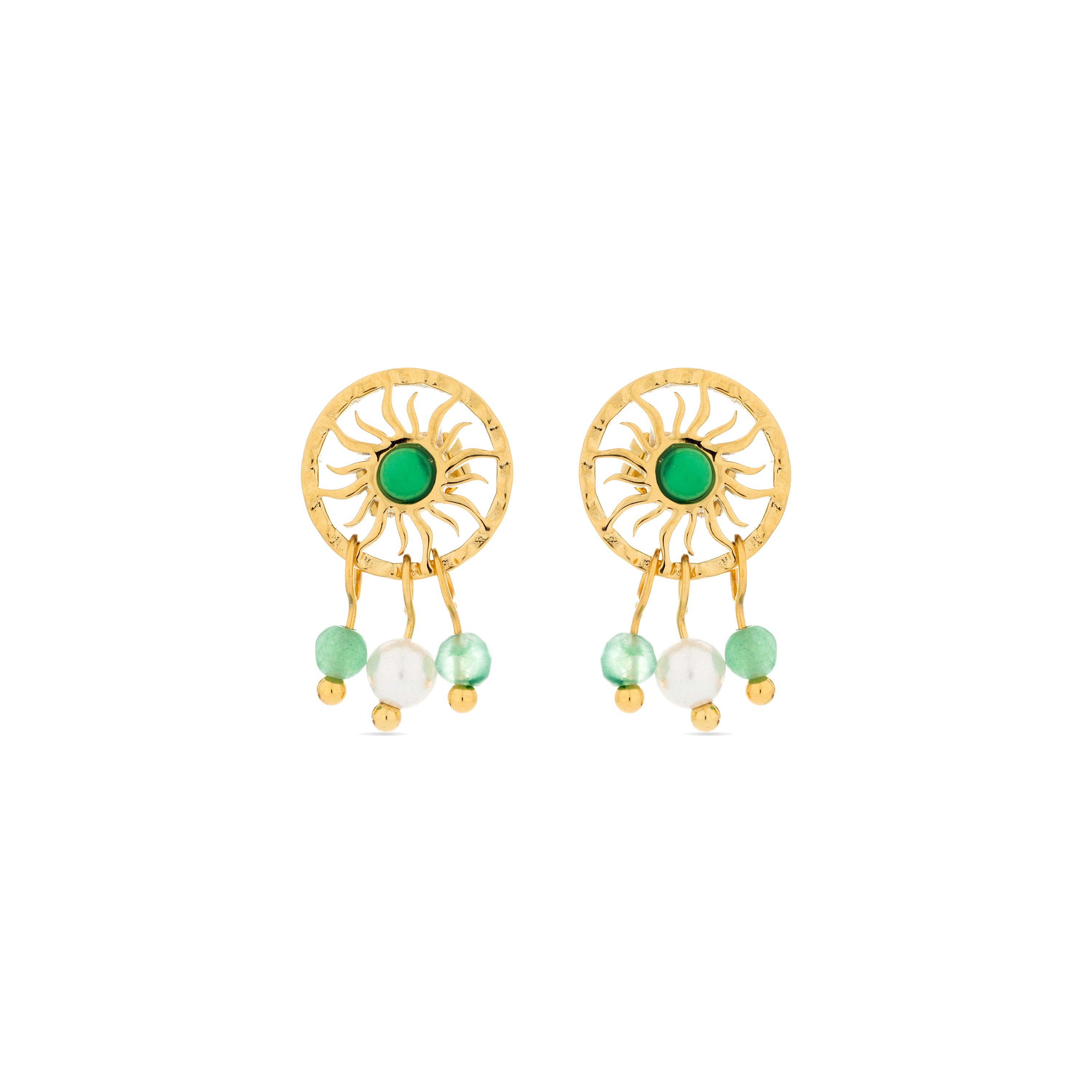 Boucles d'oreilles Besya finies en or 18 carats