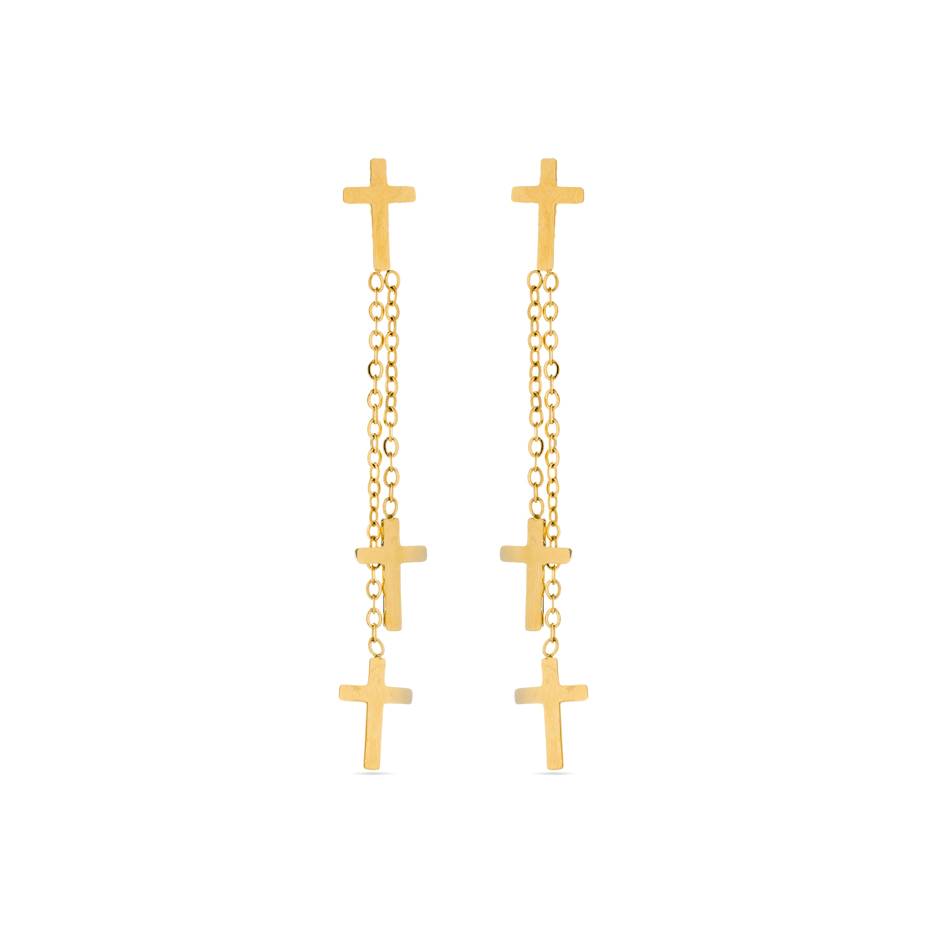Pendientes acabados en oro amarillo 18K - Myas