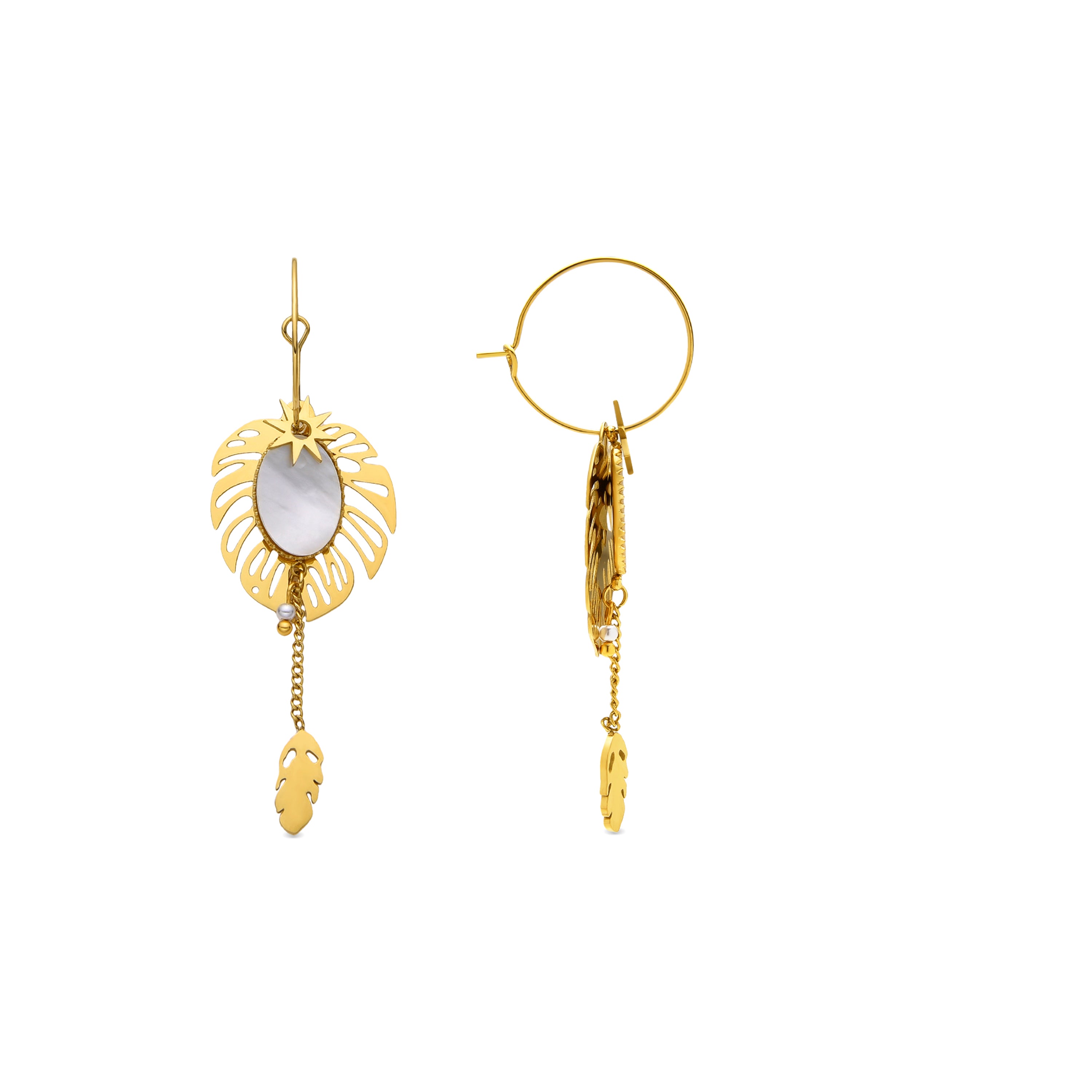 Brincos acabamento ouro 18k - Daklau