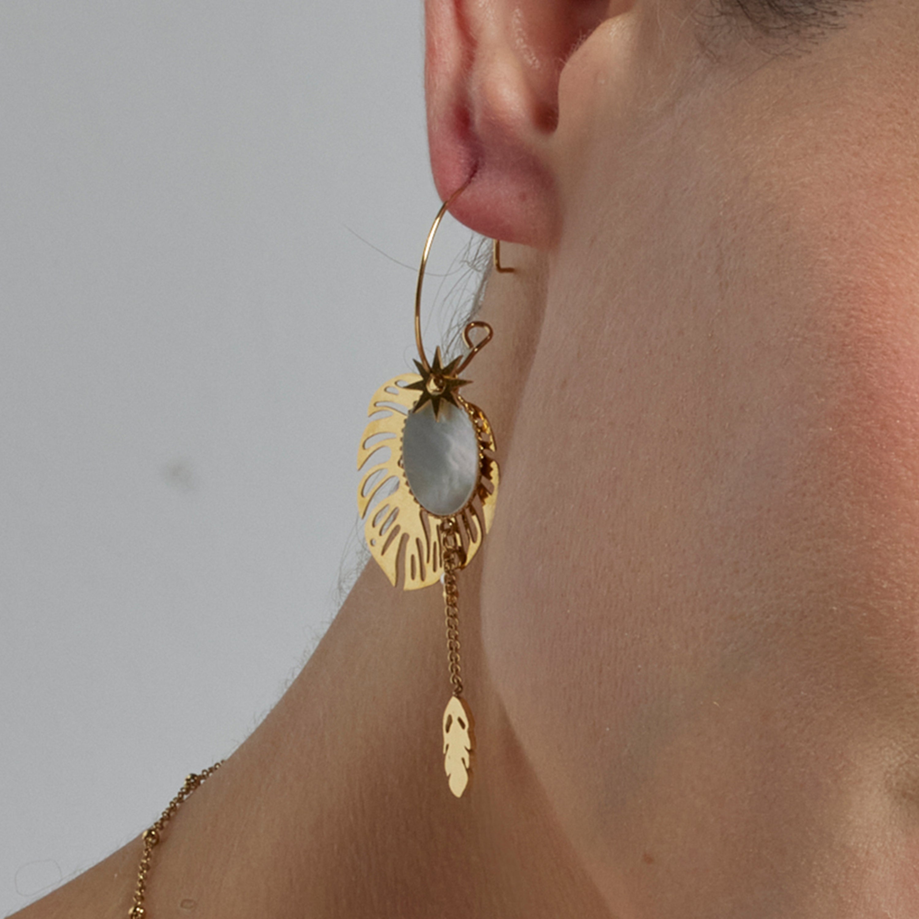 Brincos acabamento ouro 18k - Daklau