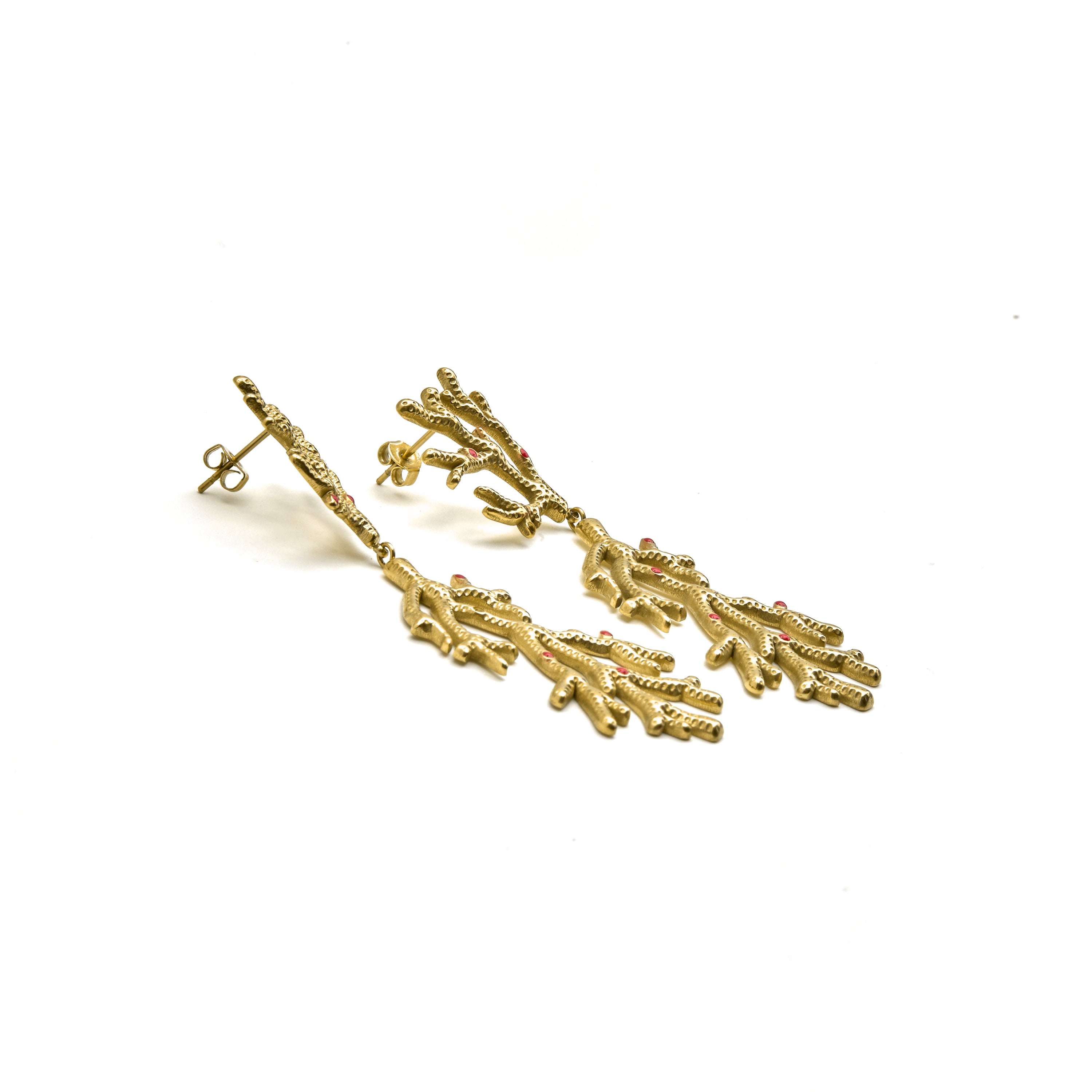 Pendientes acabado oro 18k - Ikuzol