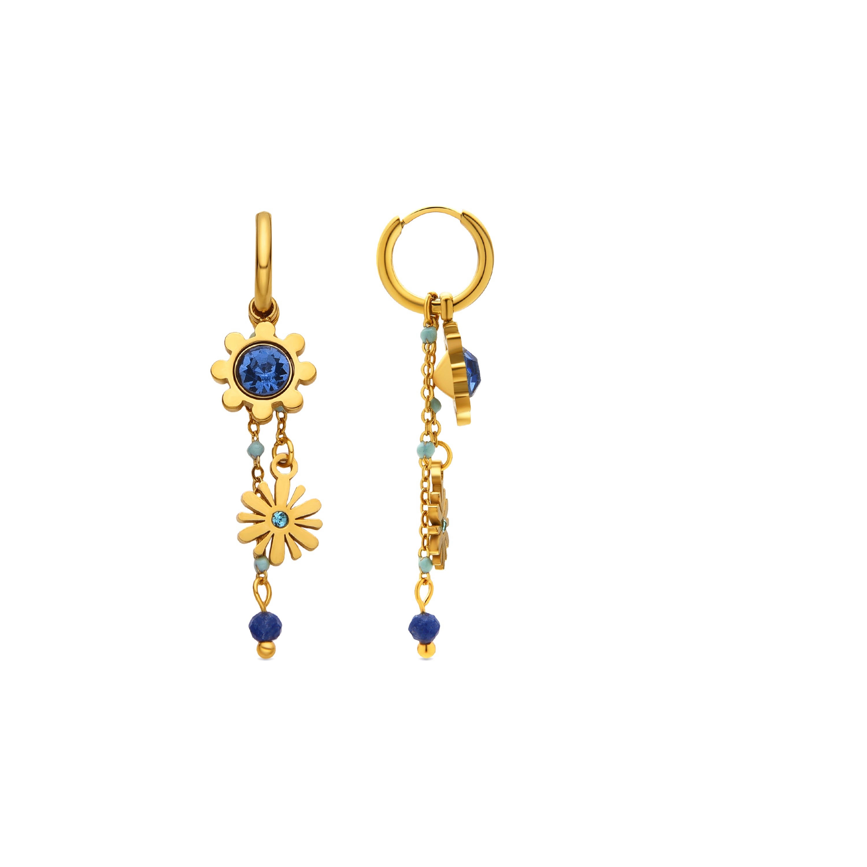 Thase earrings 18k gold finish