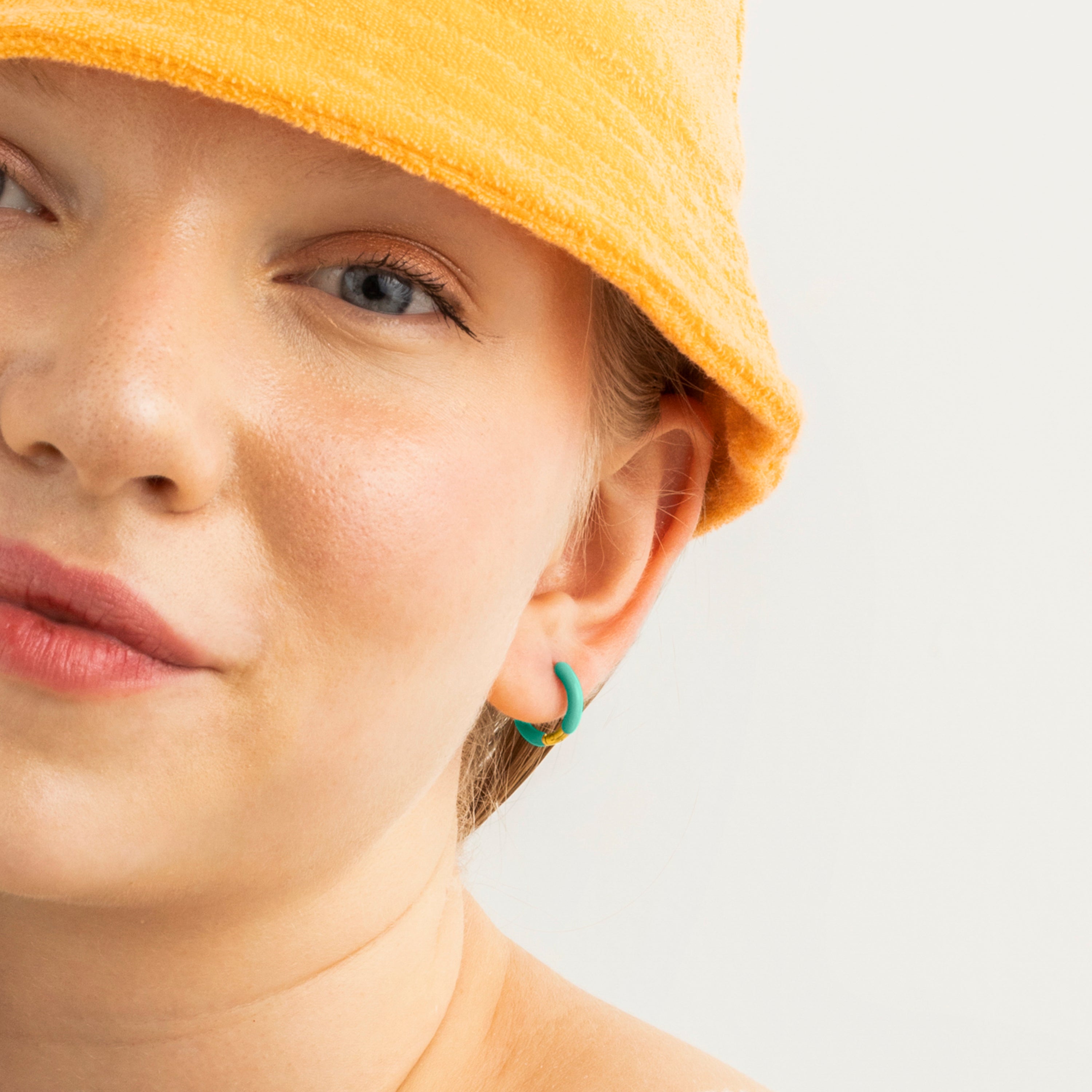 Earrings with Green Lacquer finished in 18k gold - Talorba