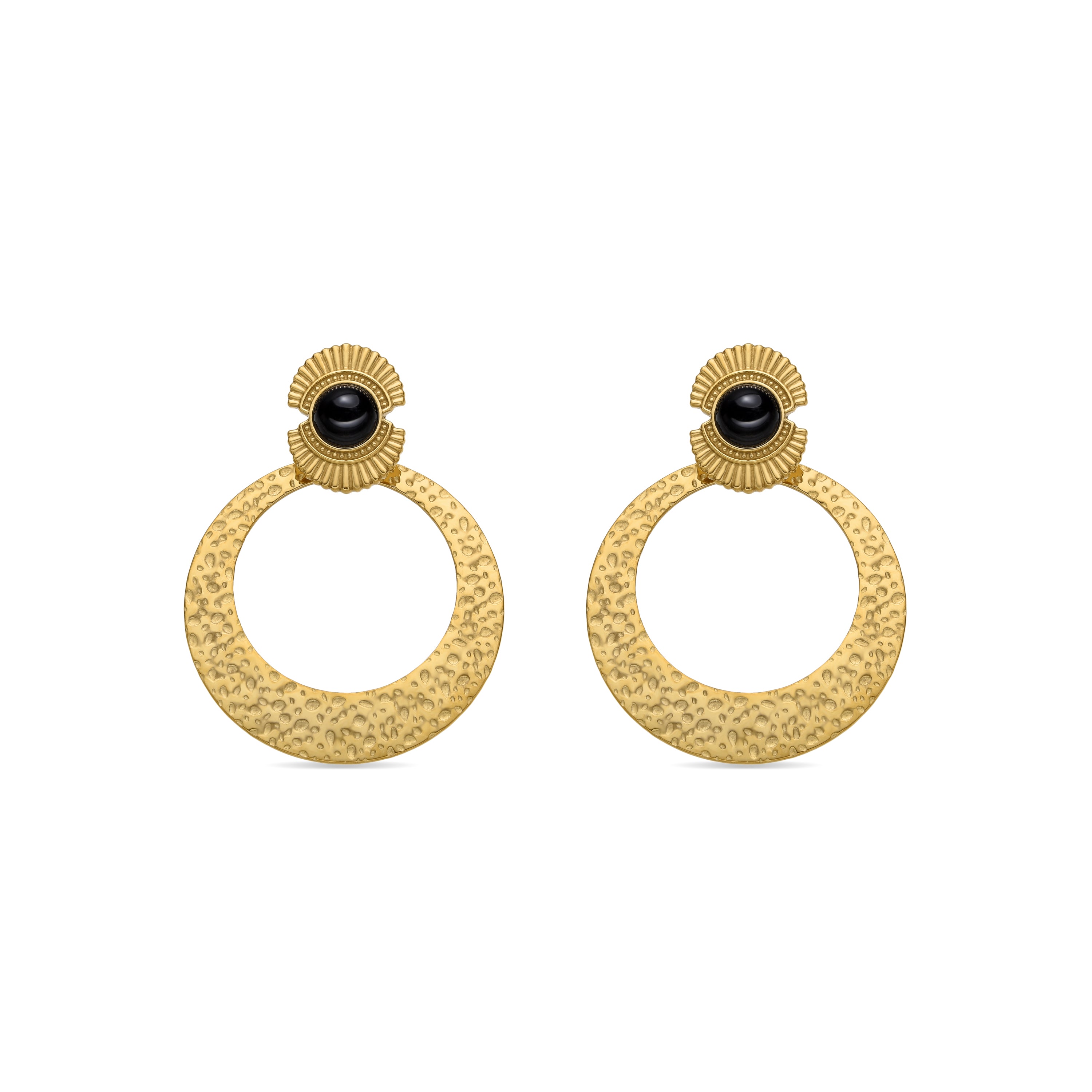 Pendientes Noraf acabado oro 18k