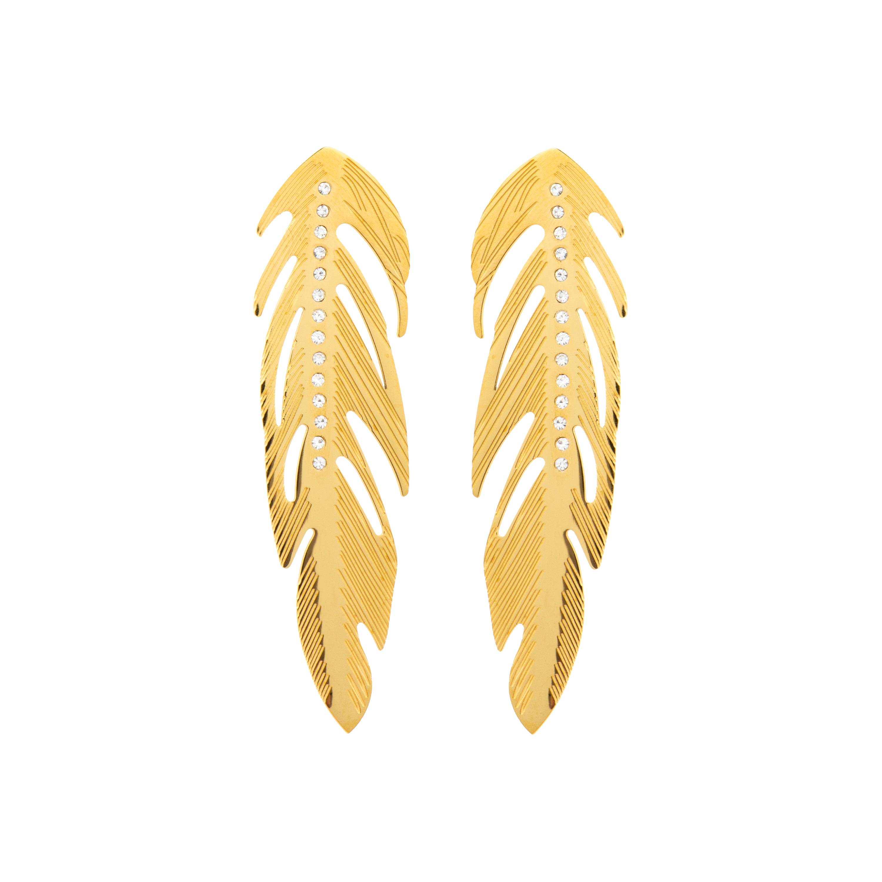 Brincos acabamento ouro amarelo de 18k - Naxi