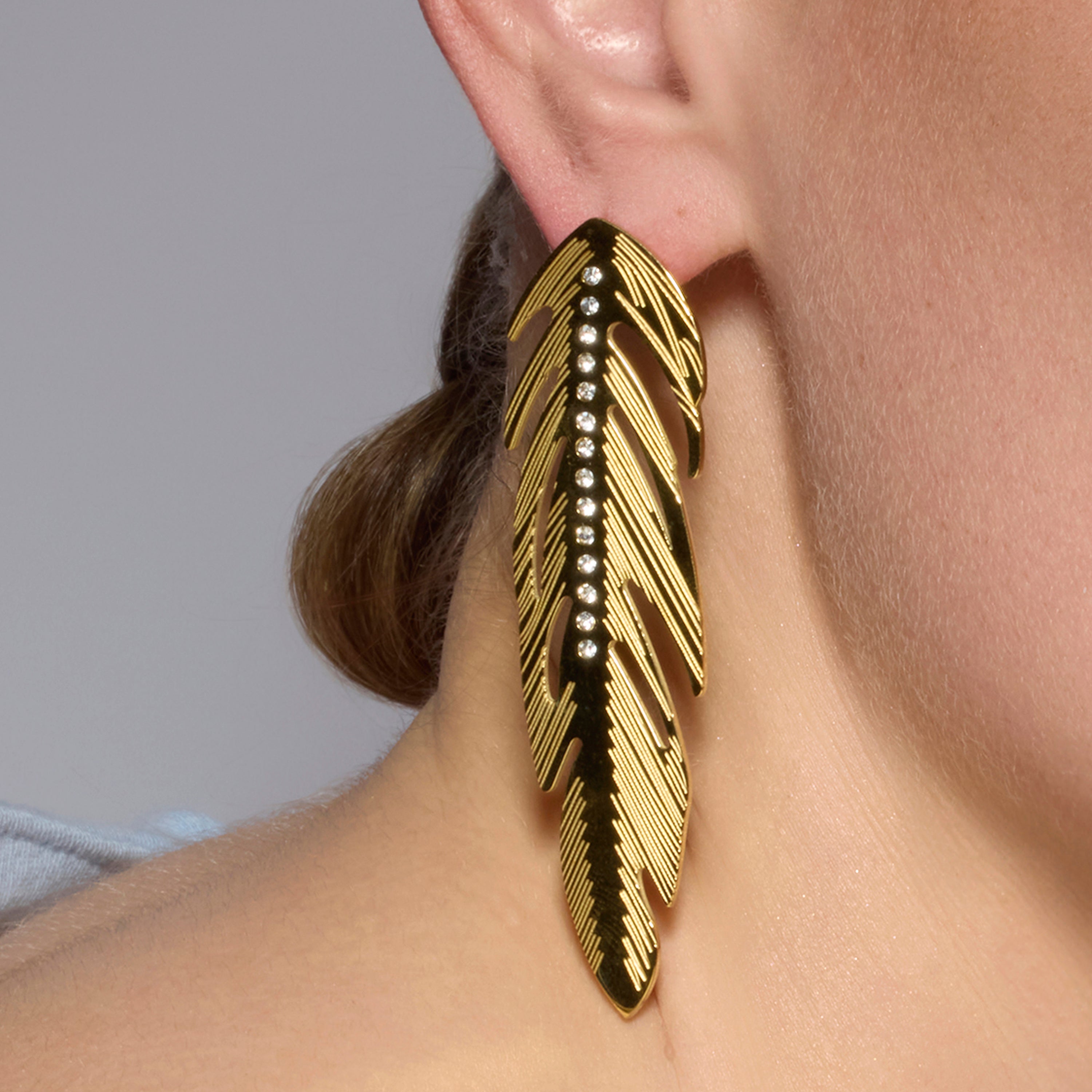 Brincos acabamento ouro amarelo de 18k - Naxi