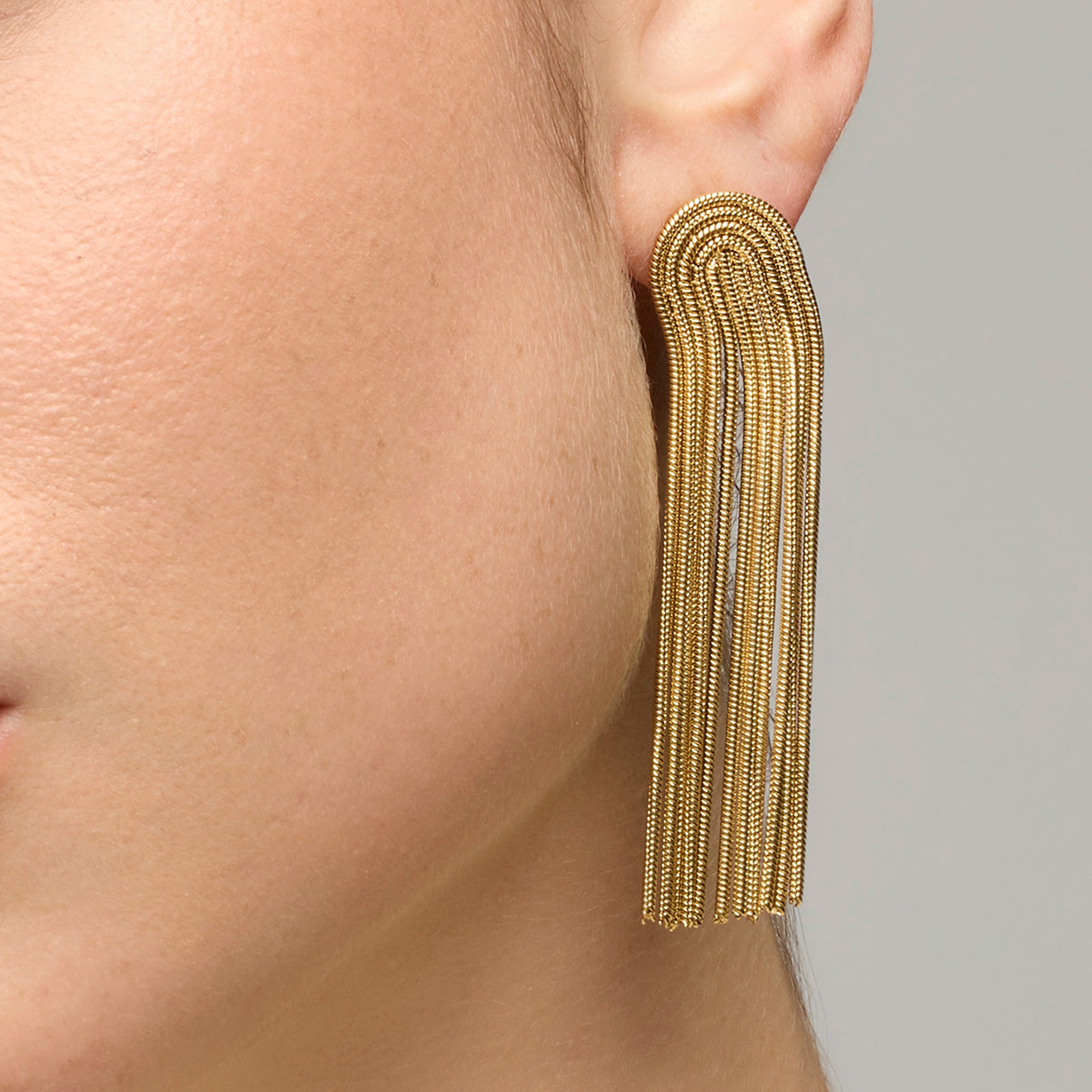 18k yellow gold finish earrings - Gaion