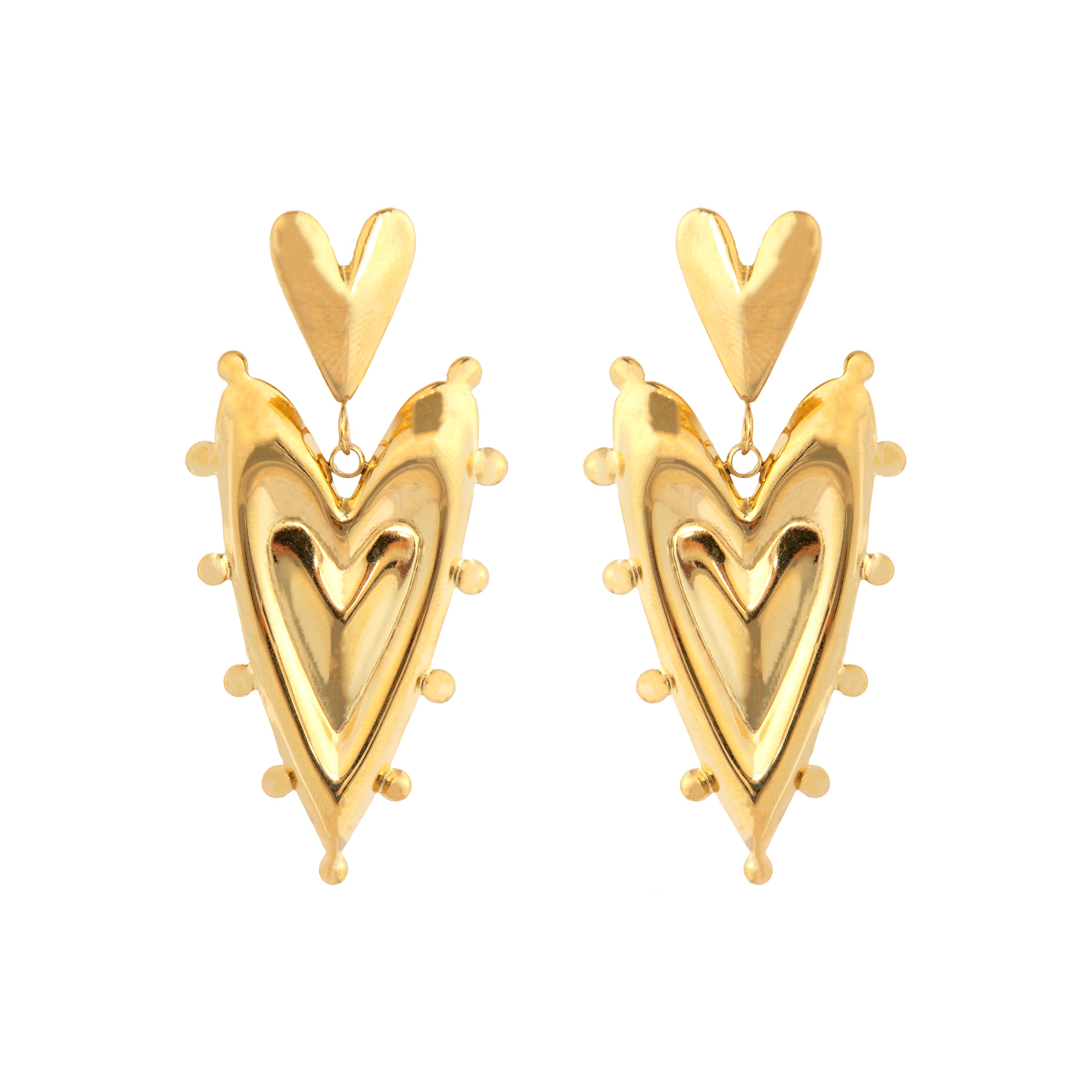 Pendientes acabado oro amarillo de 18k - Zenan