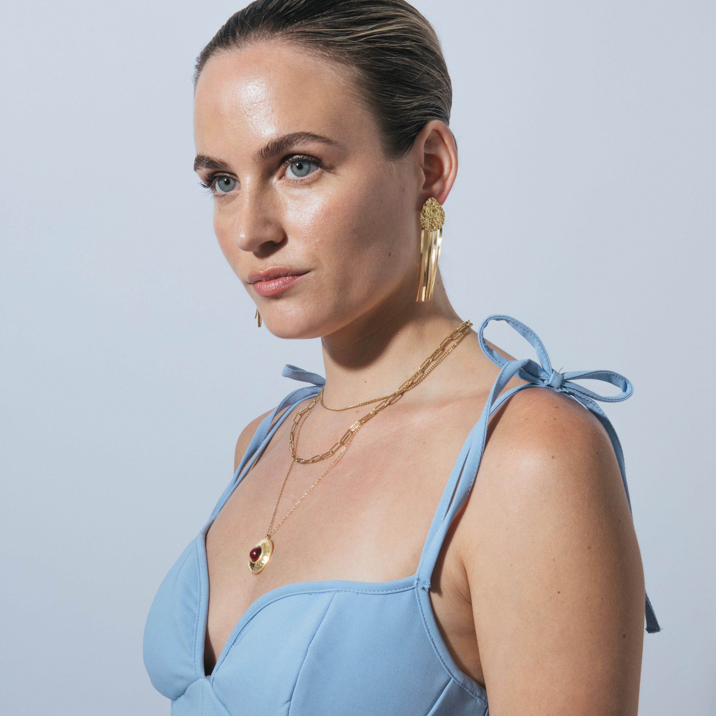 Earrings with 18k yellow gold finish - Belol