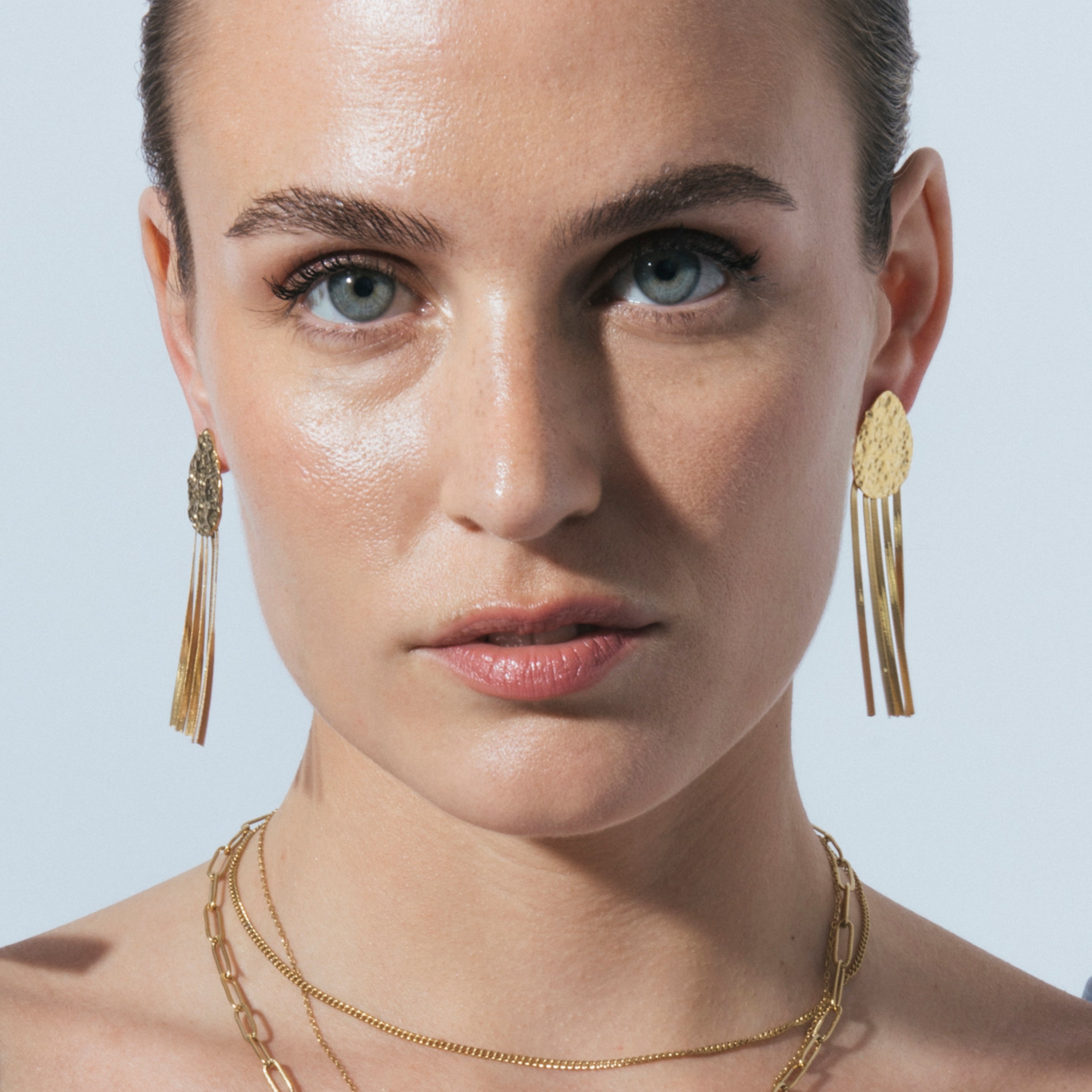 Earrings with 18k yellow gold finish - Belol