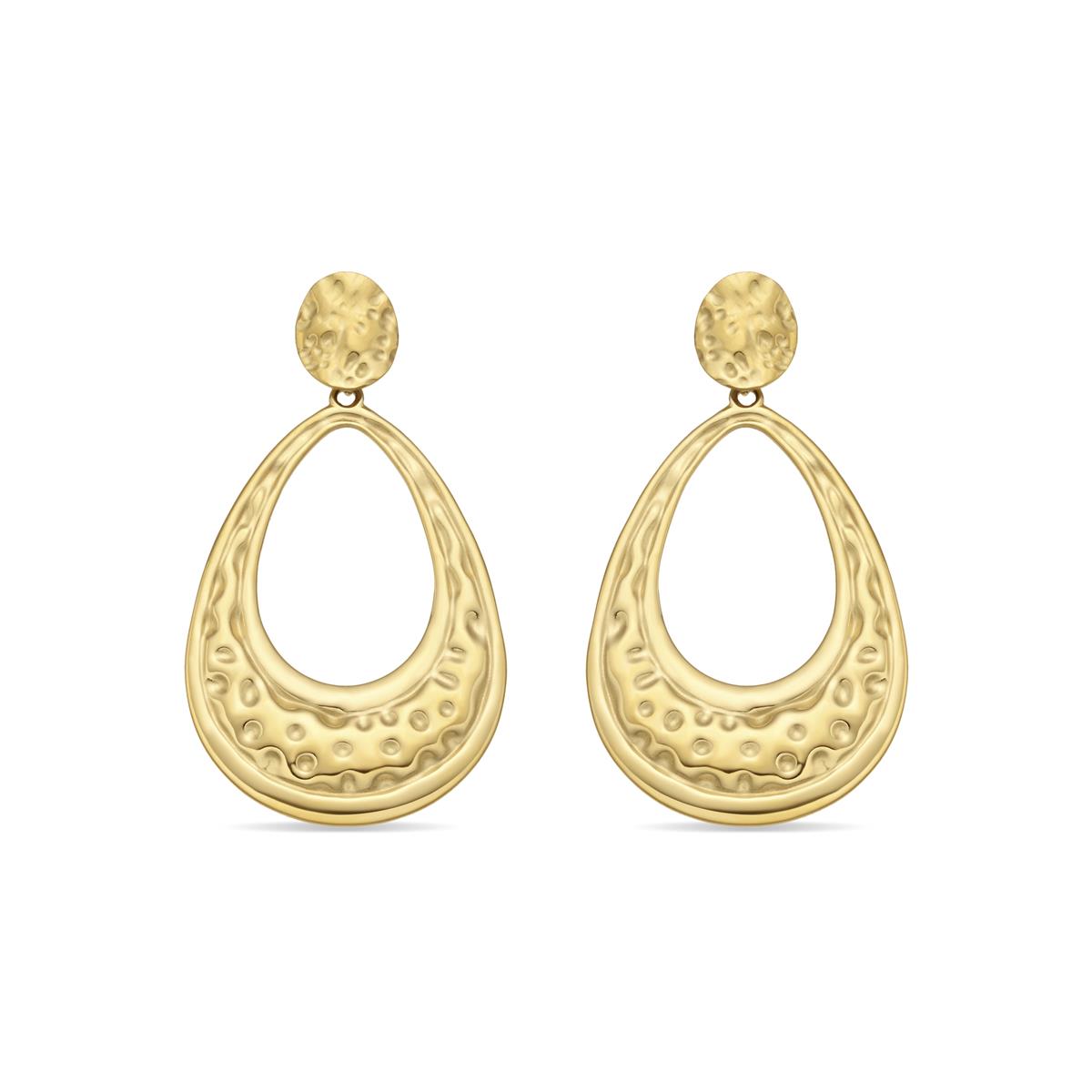 Pendientes acabado en oro amarillo 18k - Mayso