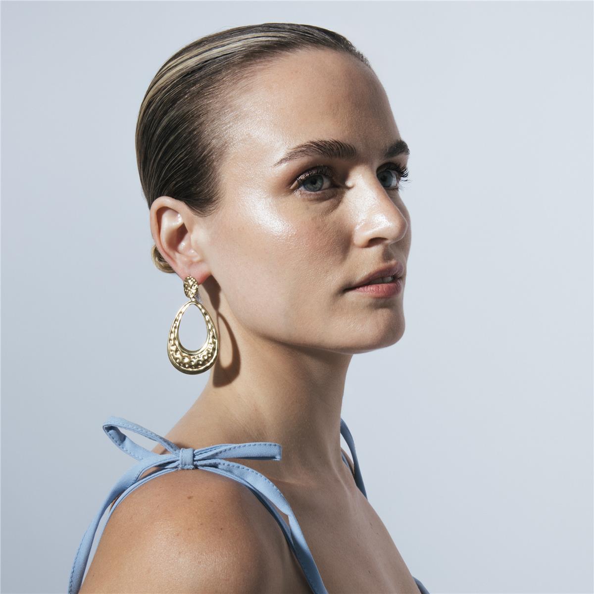 Pendientes acabado en oro amarillo 18k - Mayso