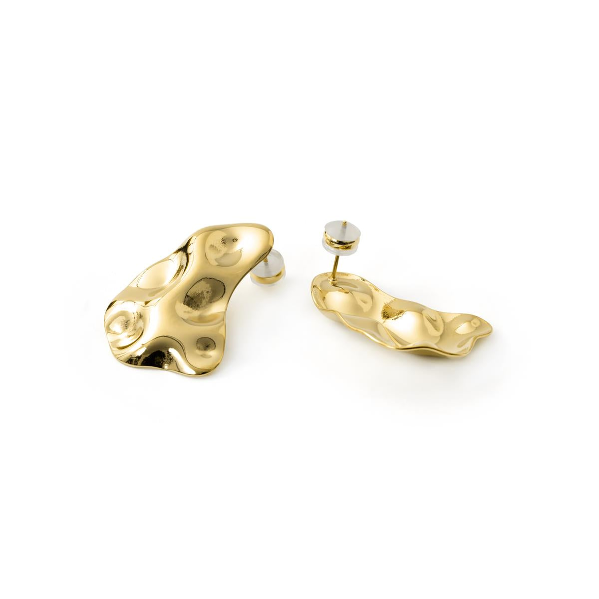 Brincos com acabamento em ouro amarelo de 18k - Thiya