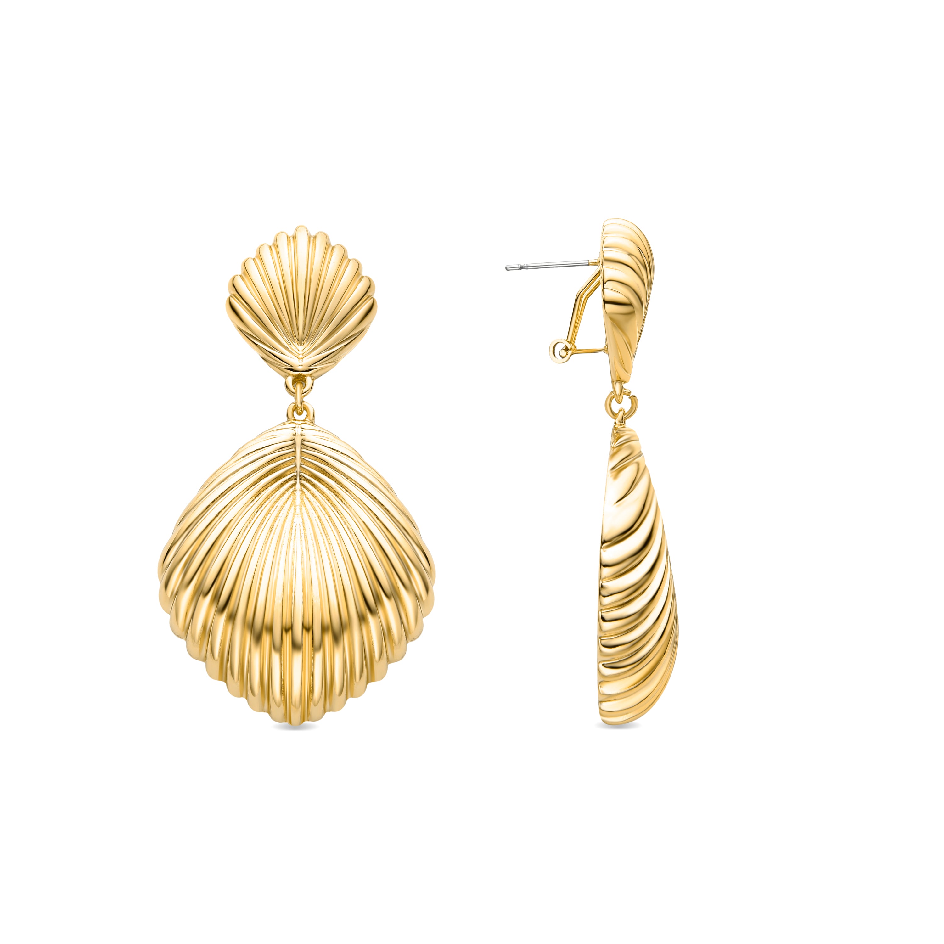 Boucles d'oreilles finition or jaune 18K - Kaizal