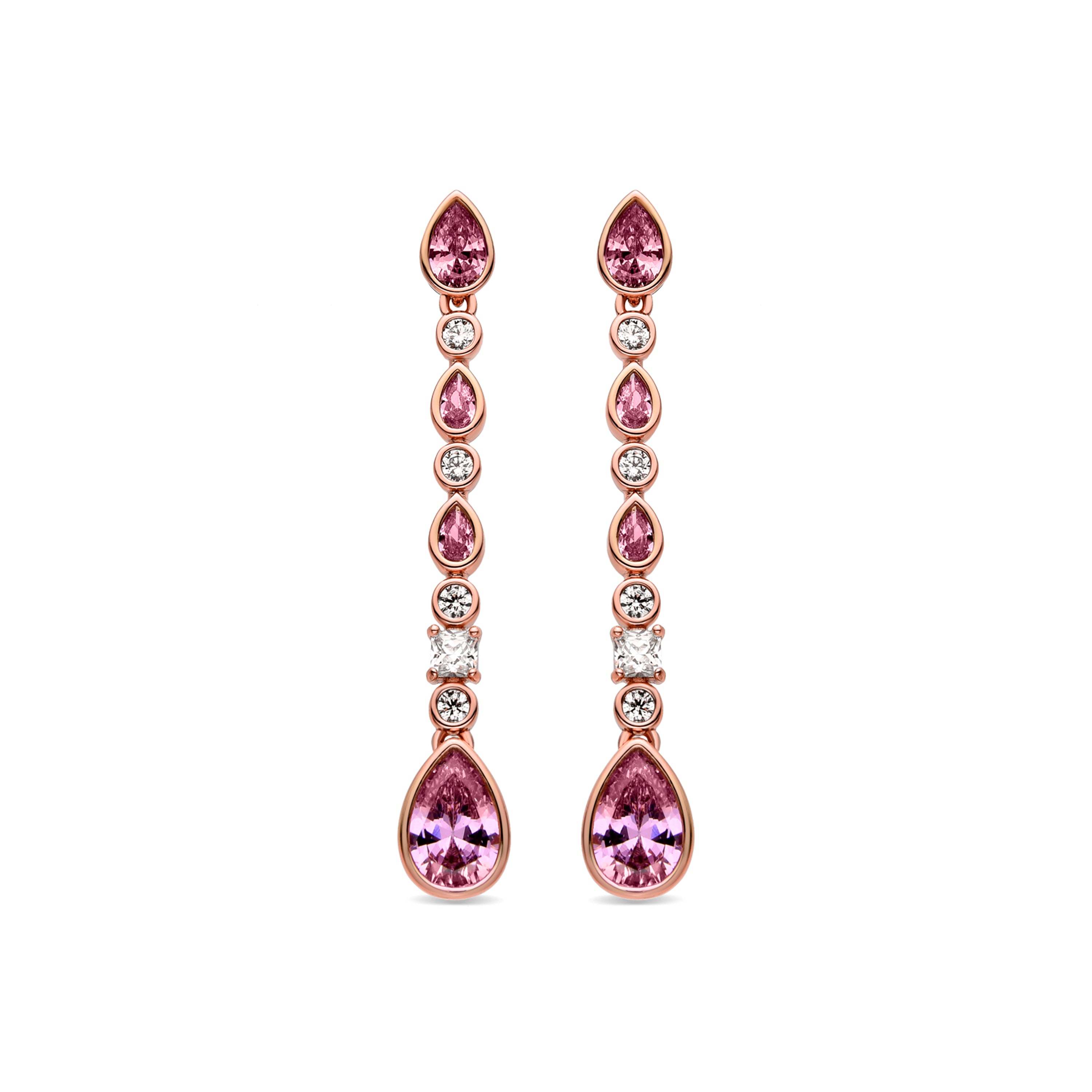 Boucles d'oreilles Zalmoa finies en or 18 carats