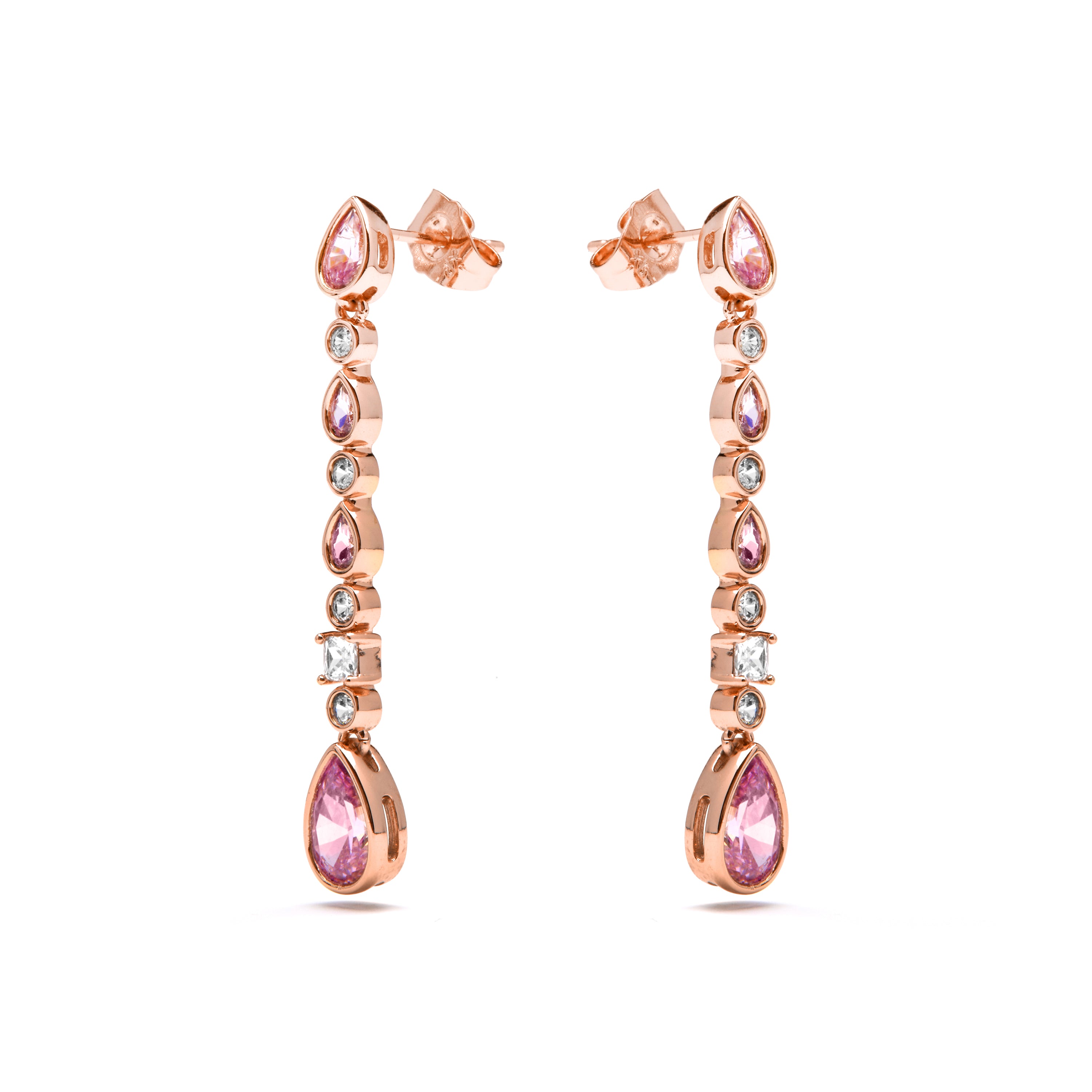 Boucles d'oreilles Zalmoa finies en or 18 carats