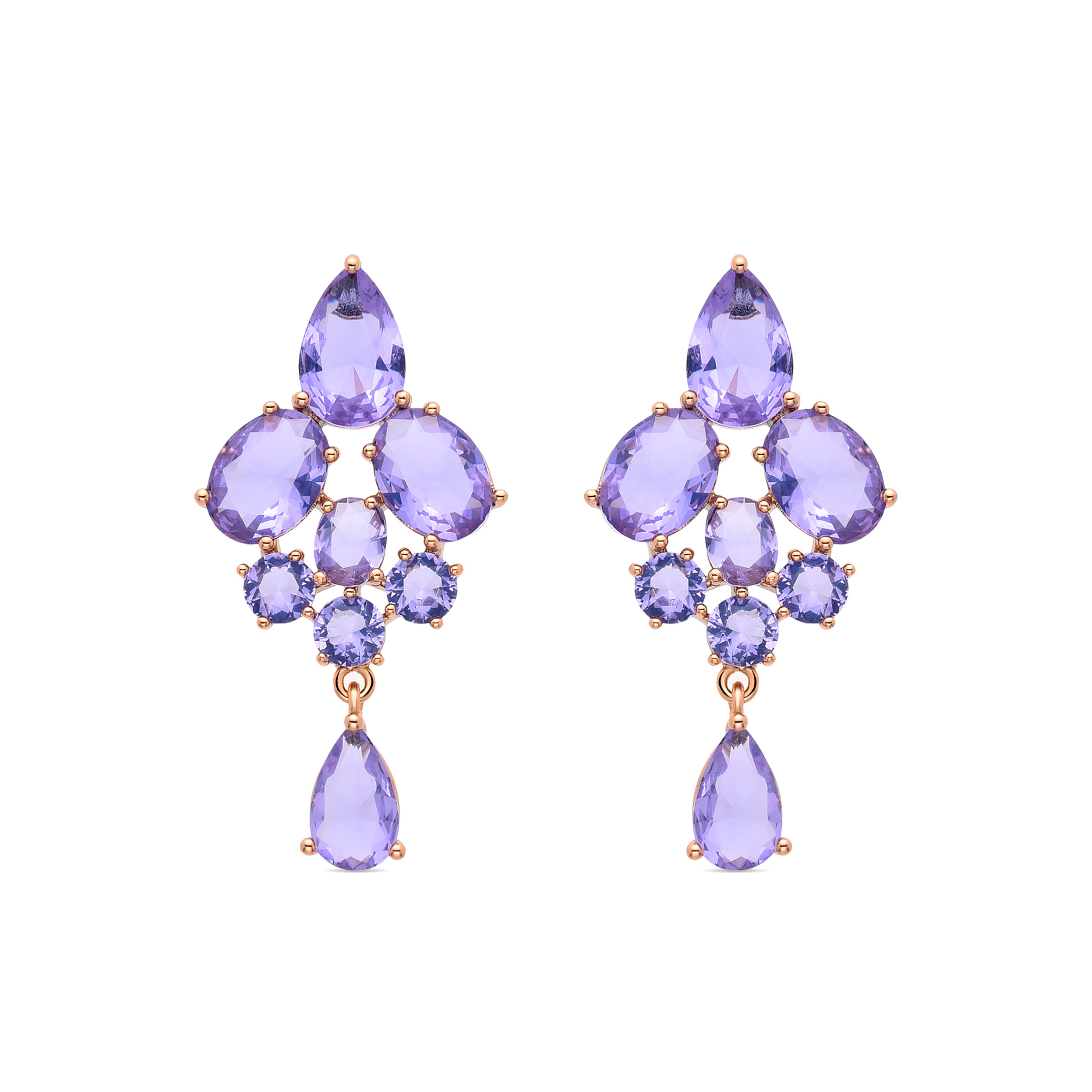 Boucles d'oreilles Thily finies en or jaune 18 carats