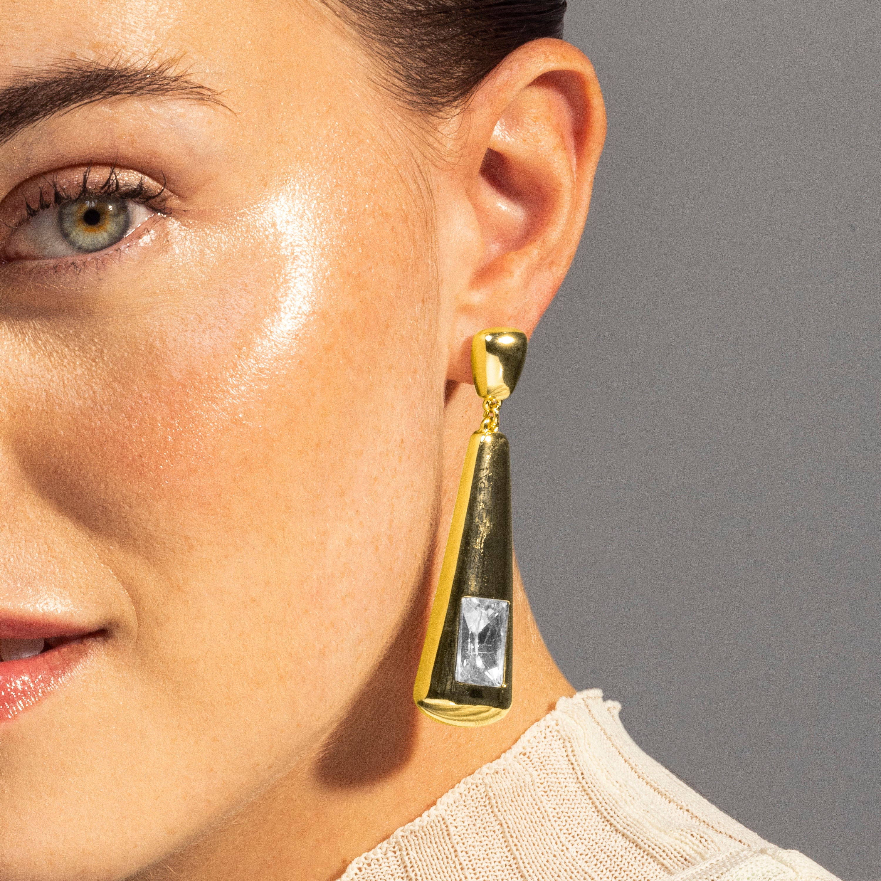Boucles d'oreilles finition or jaune 18K - Mayate