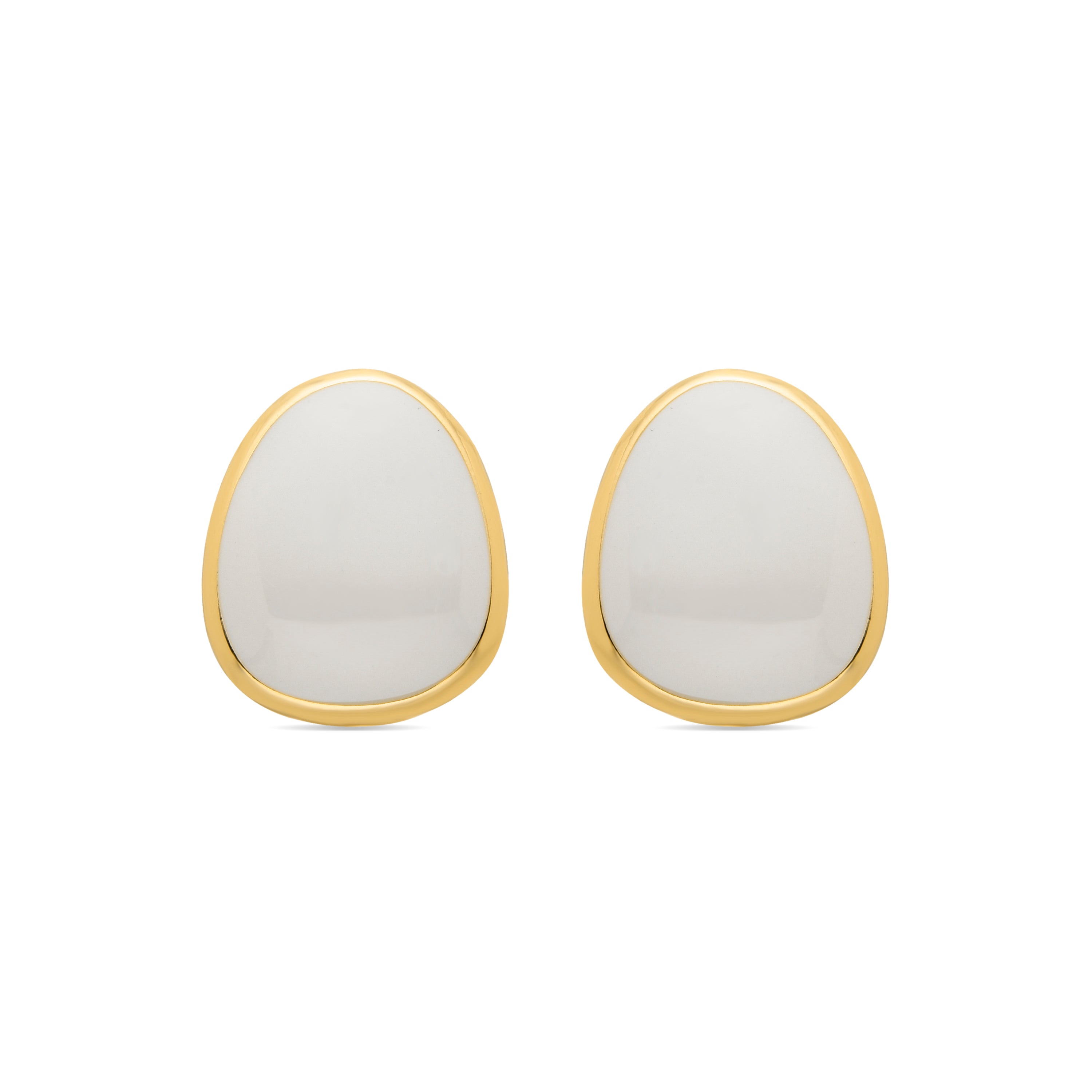 Brincos com acabamento em ouro amarelo 18K - Malius