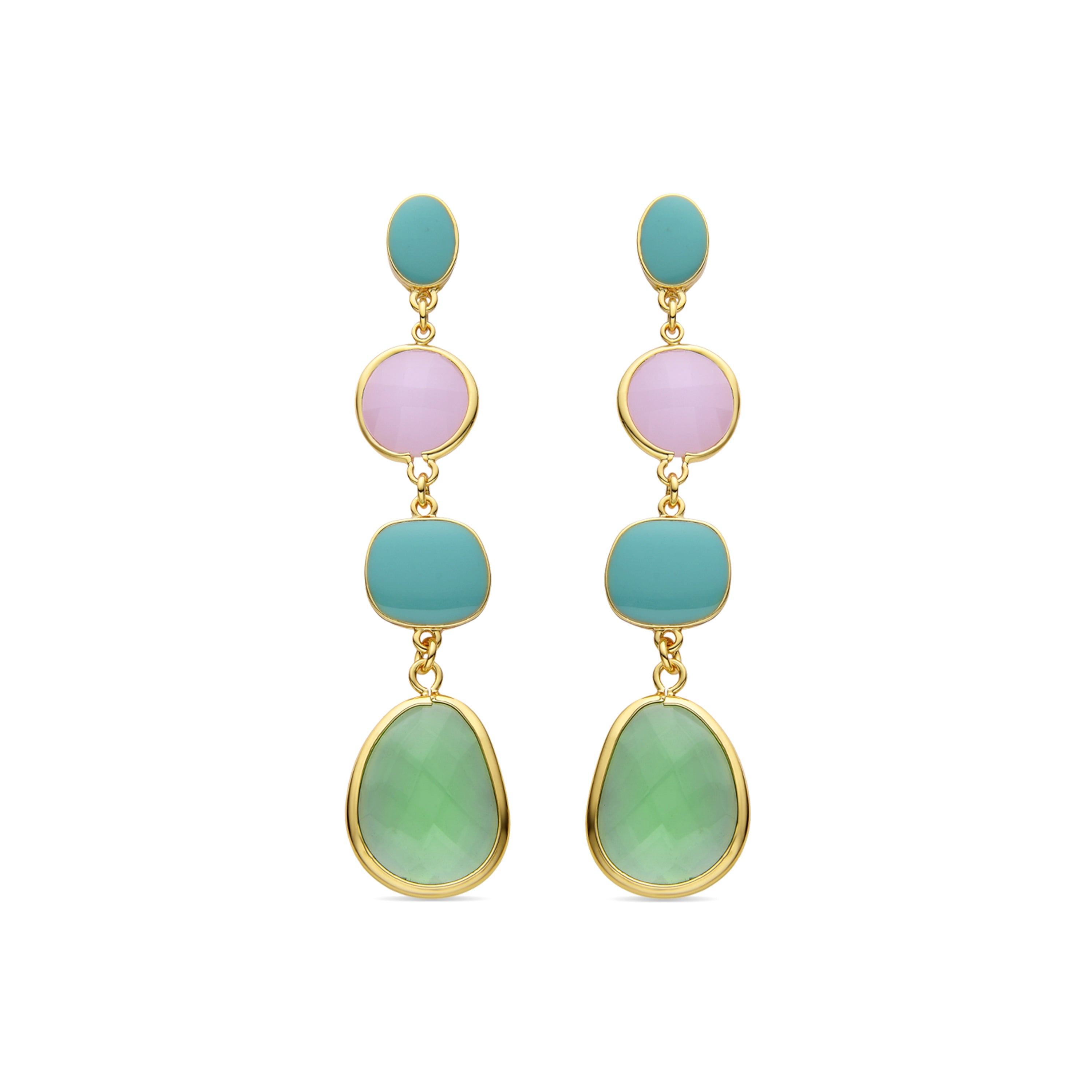 Brincos acabamento em ouro amarelo 18K - Sitin