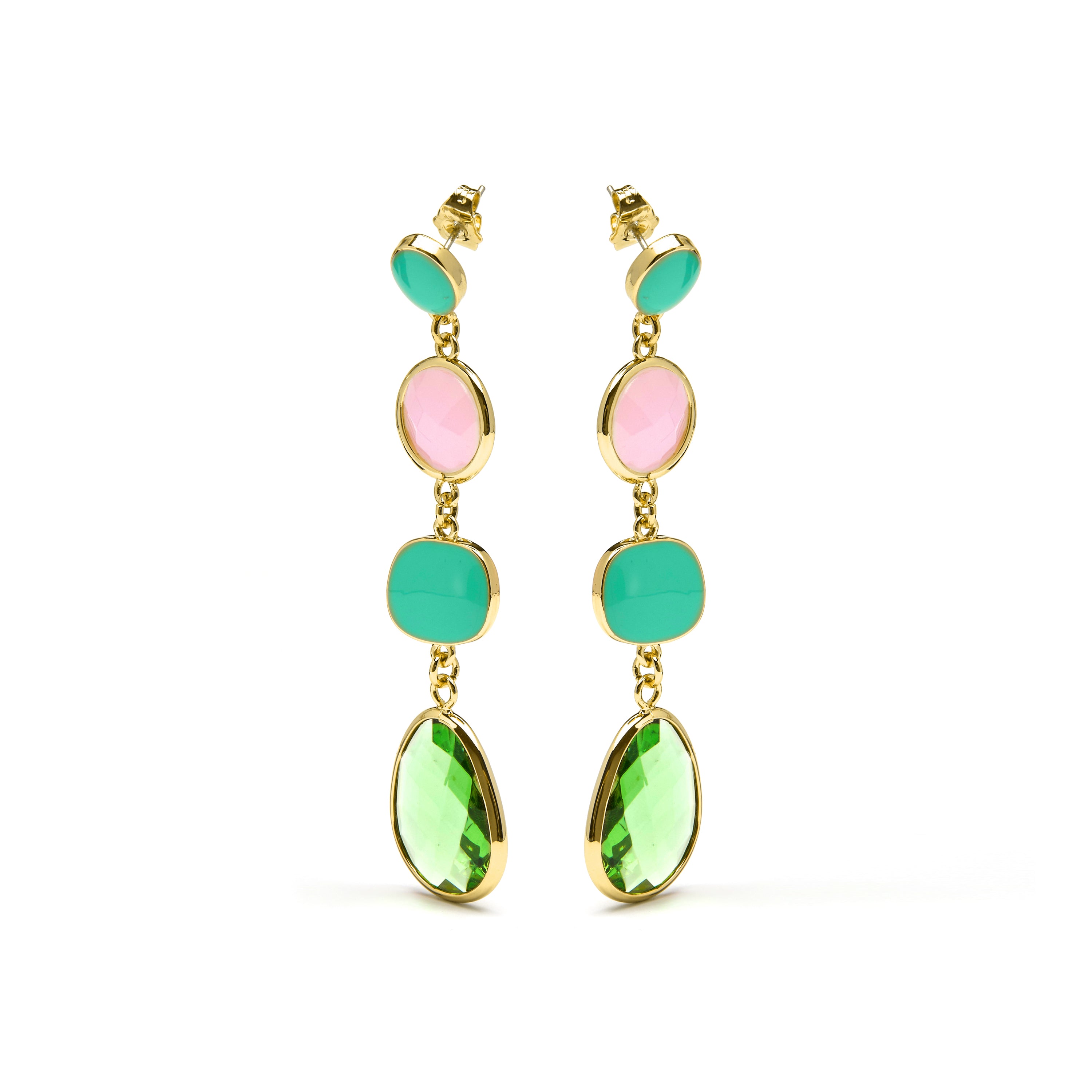 Earrings finished in 18K yellow gold - Sitin
