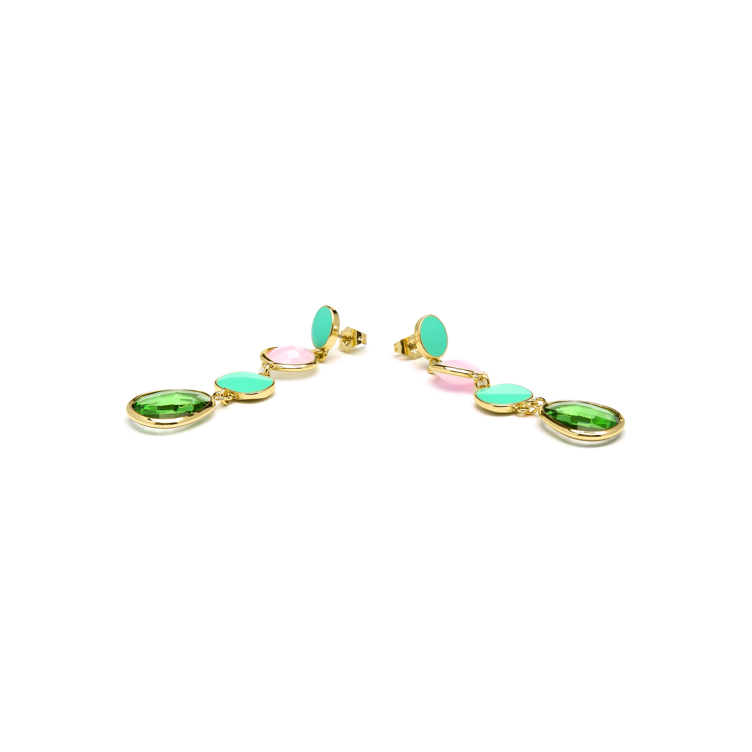 Earrings finished in 18K yellow gold - Sitin