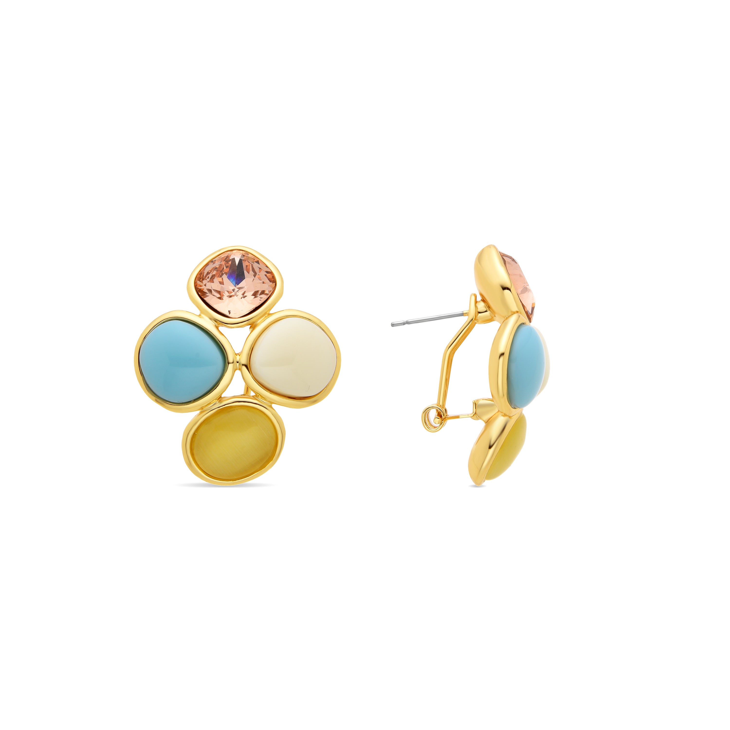 Brincos acabamento em ouro amarelo 18K - Lezu