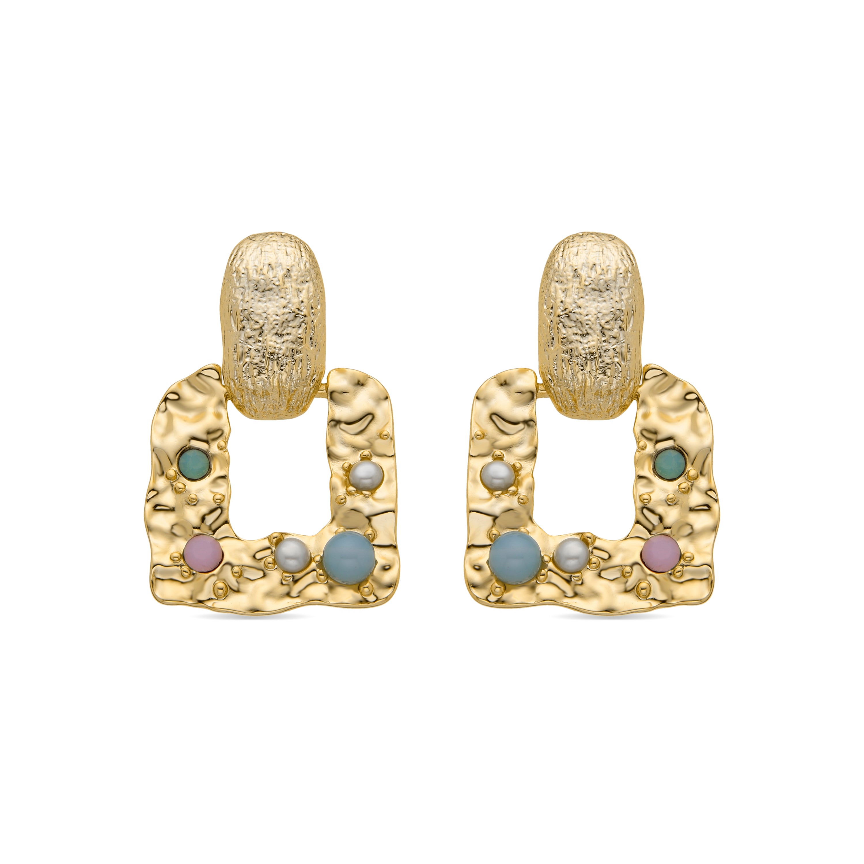 Brincos acabamento em ouro amarelo 18K - Paile