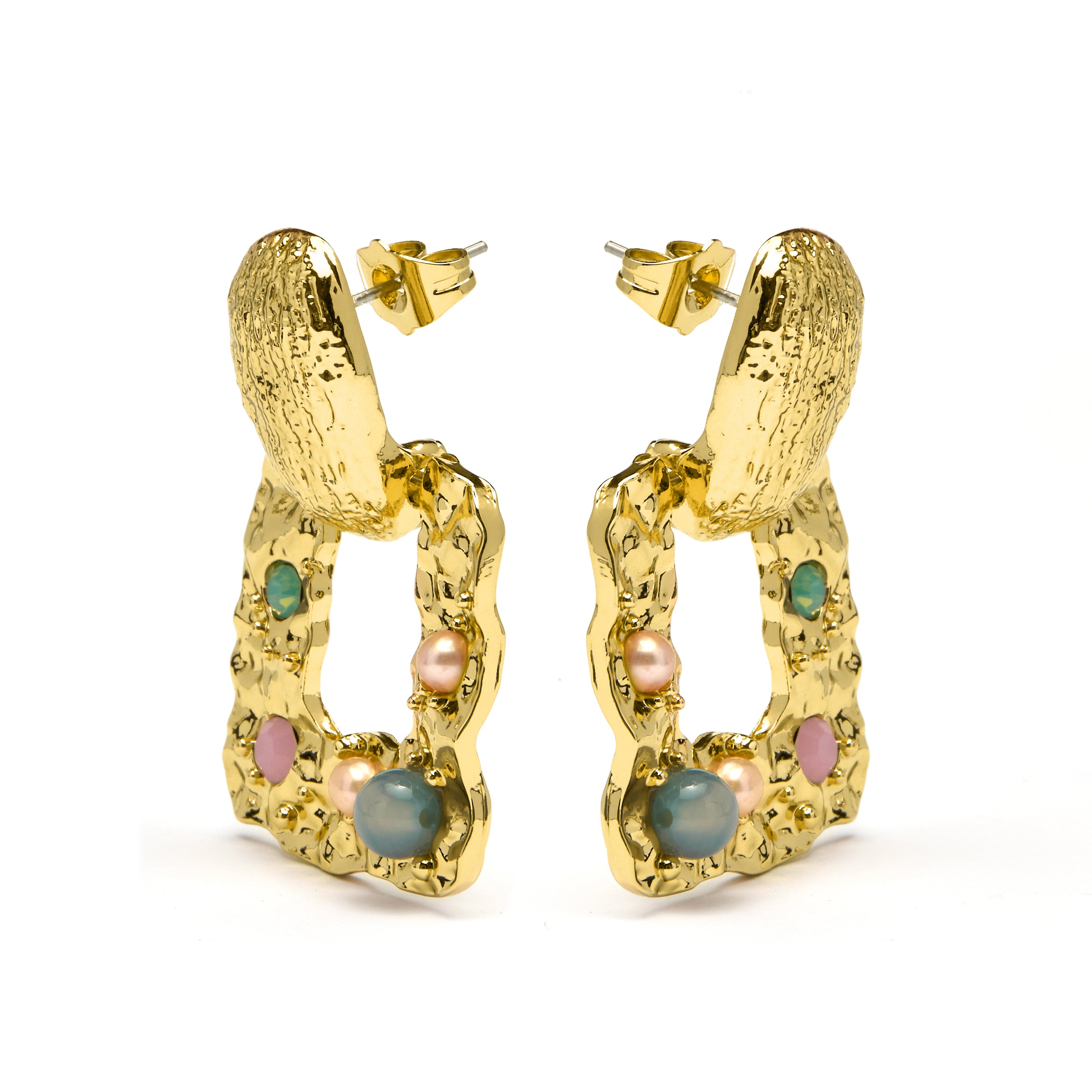 Pendientes Paile acabados en oro amarillo 18k