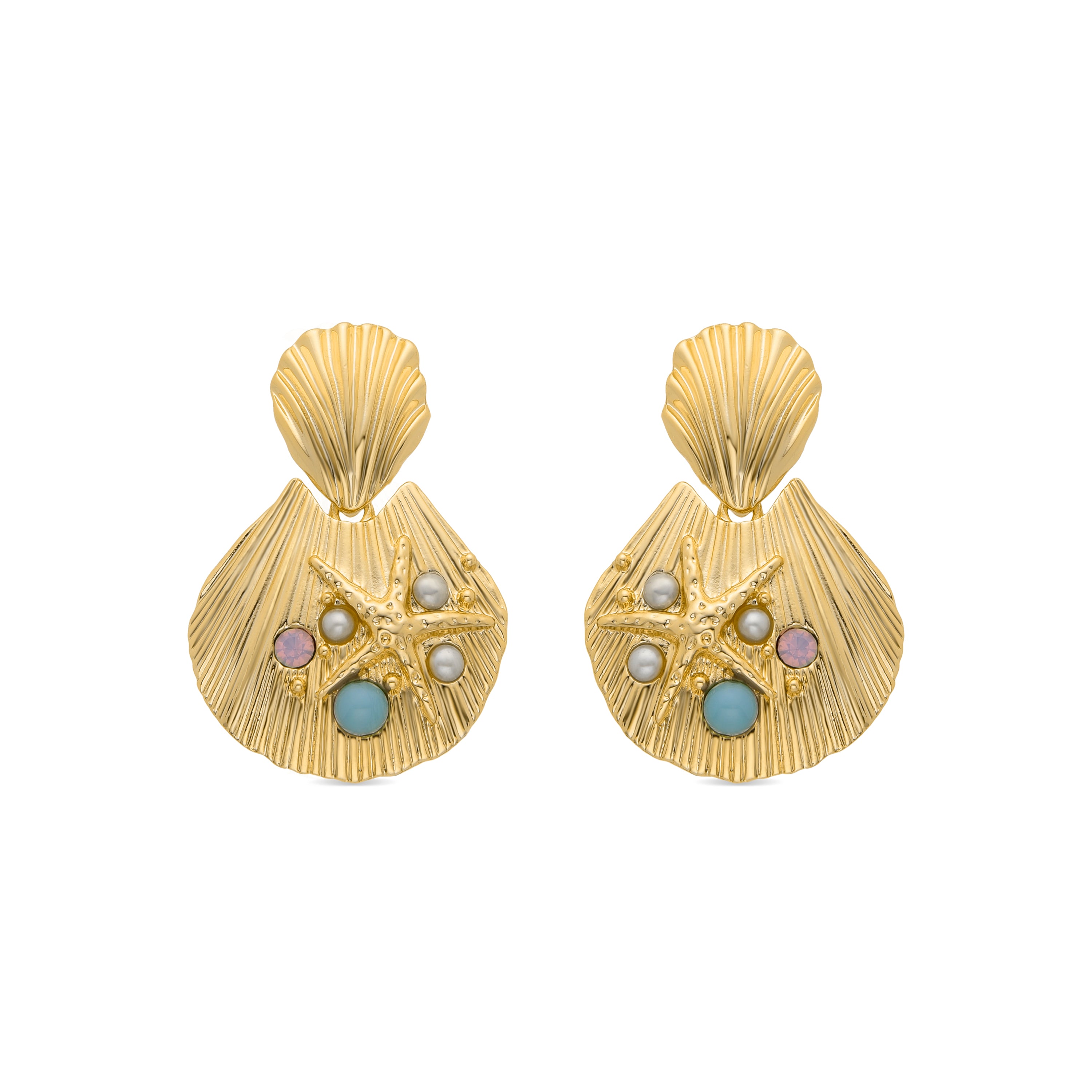 Brincos acabamento em ouro amarelo 18K - Zintol