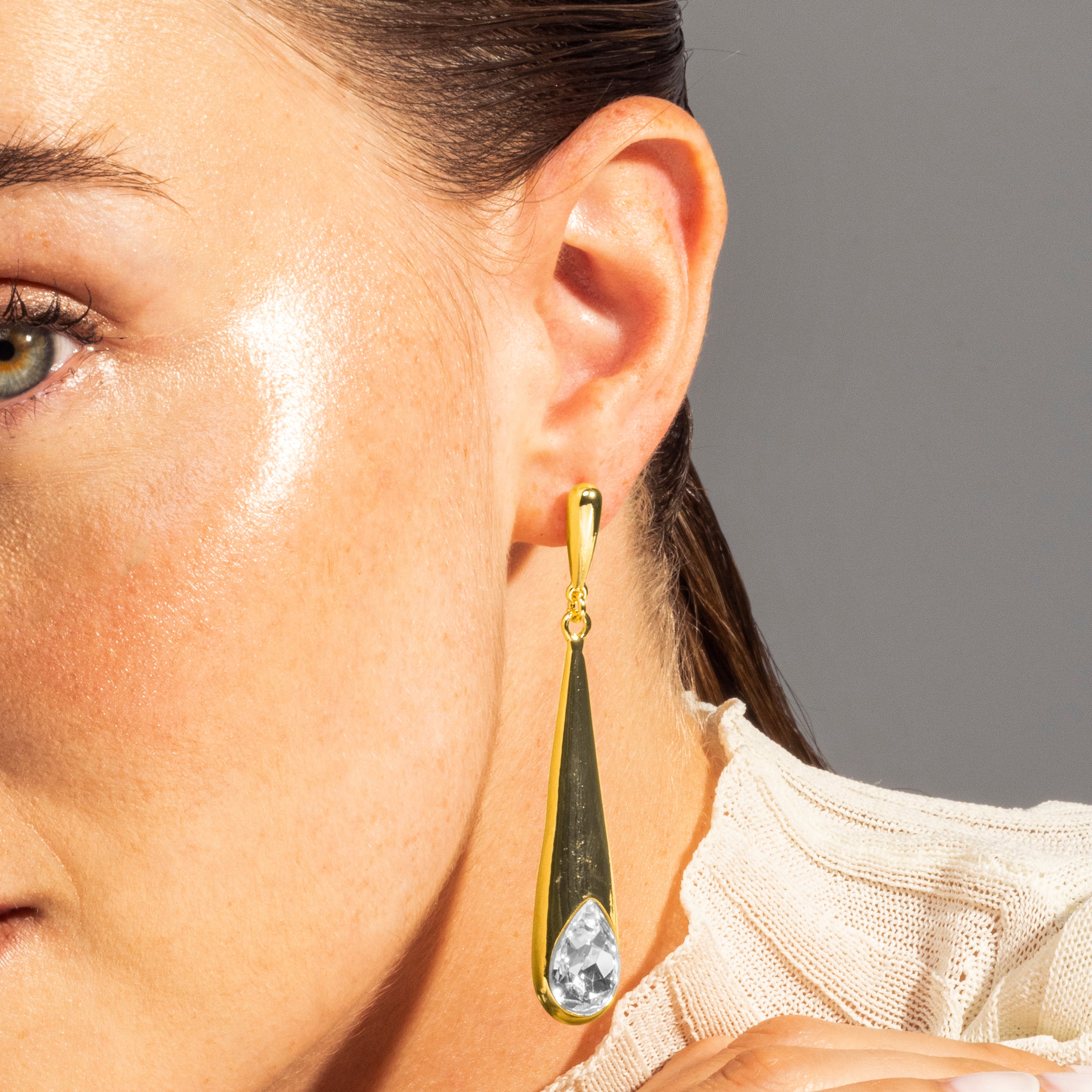 Pendientes acabado en oro amarillo 18K - Drieo