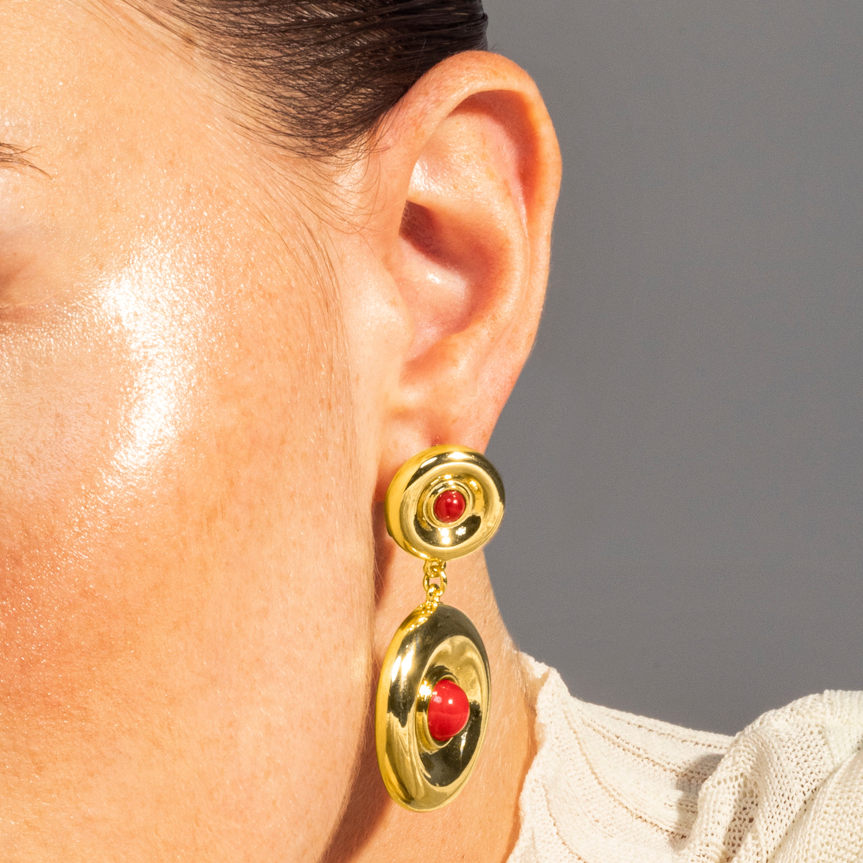 Pendientes acabado en oro amarillo 18K - Orche
