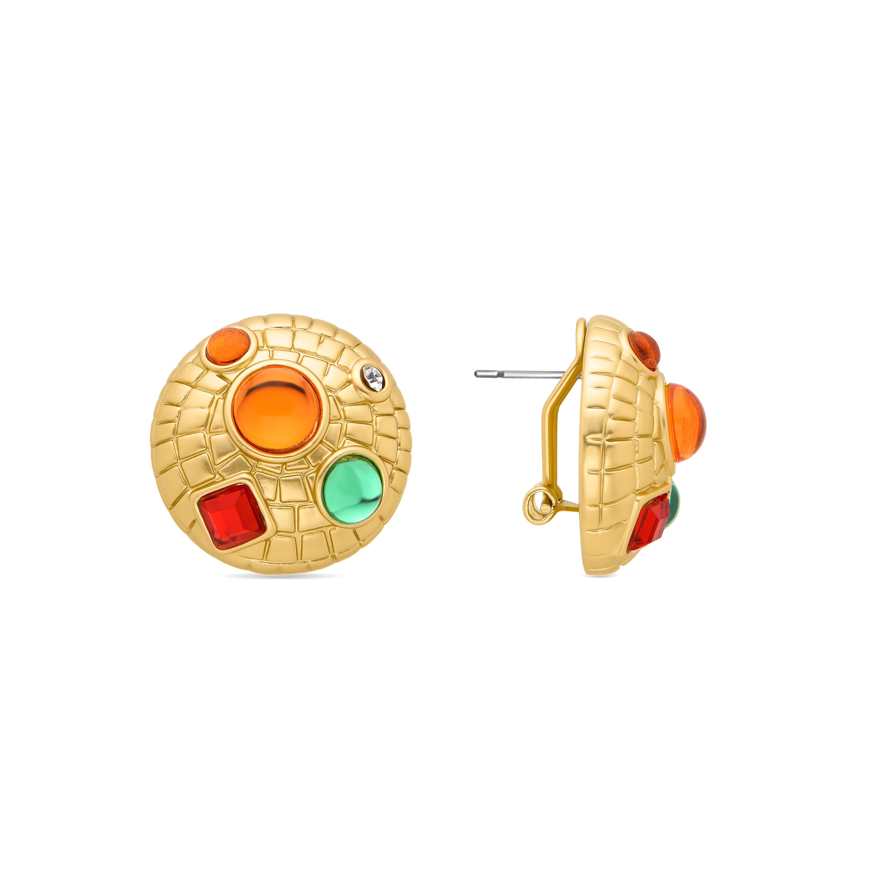 Brincos com acabamento em ouro amarelo 18K - Shurax