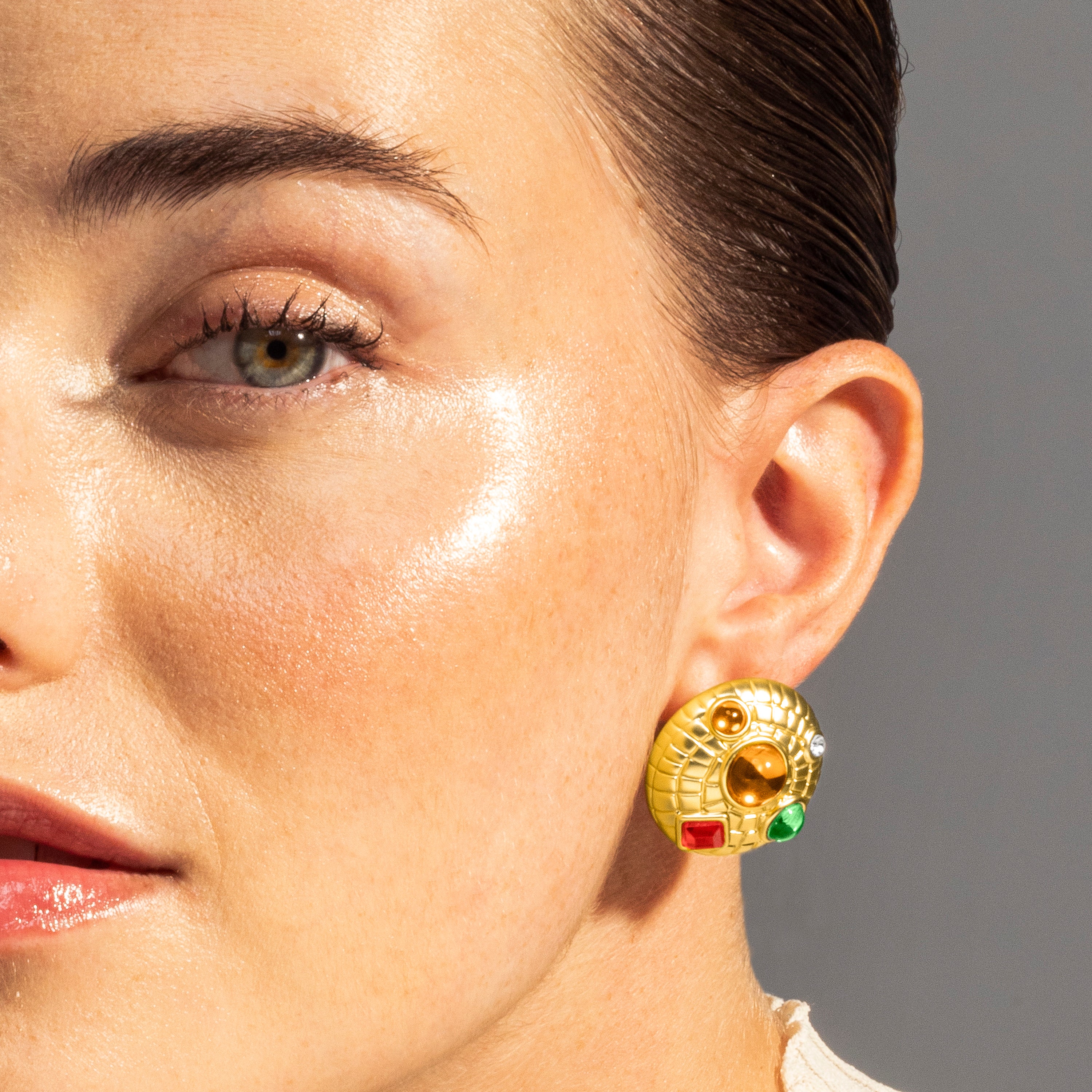 Pendientes acabado en oro amarillo 18K - Shurax