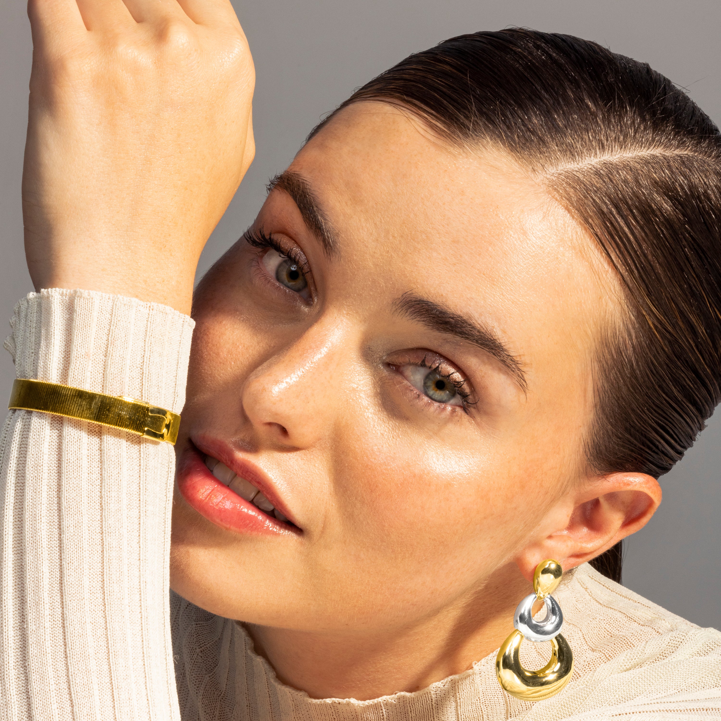Boucles d'oreilles finition or jaune 18K - Aured