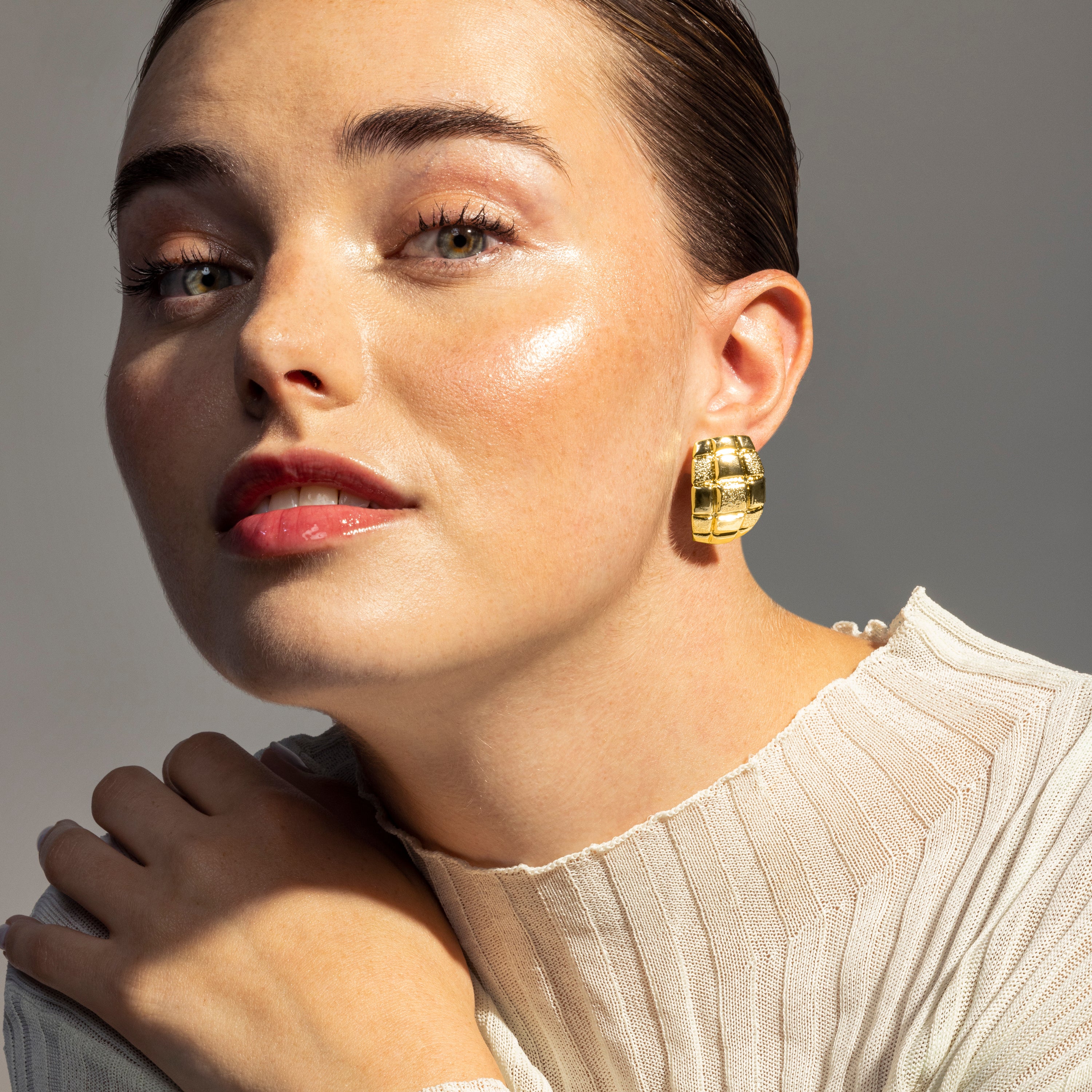Boucles d'oreilles finition or jaune 18K - Abalt