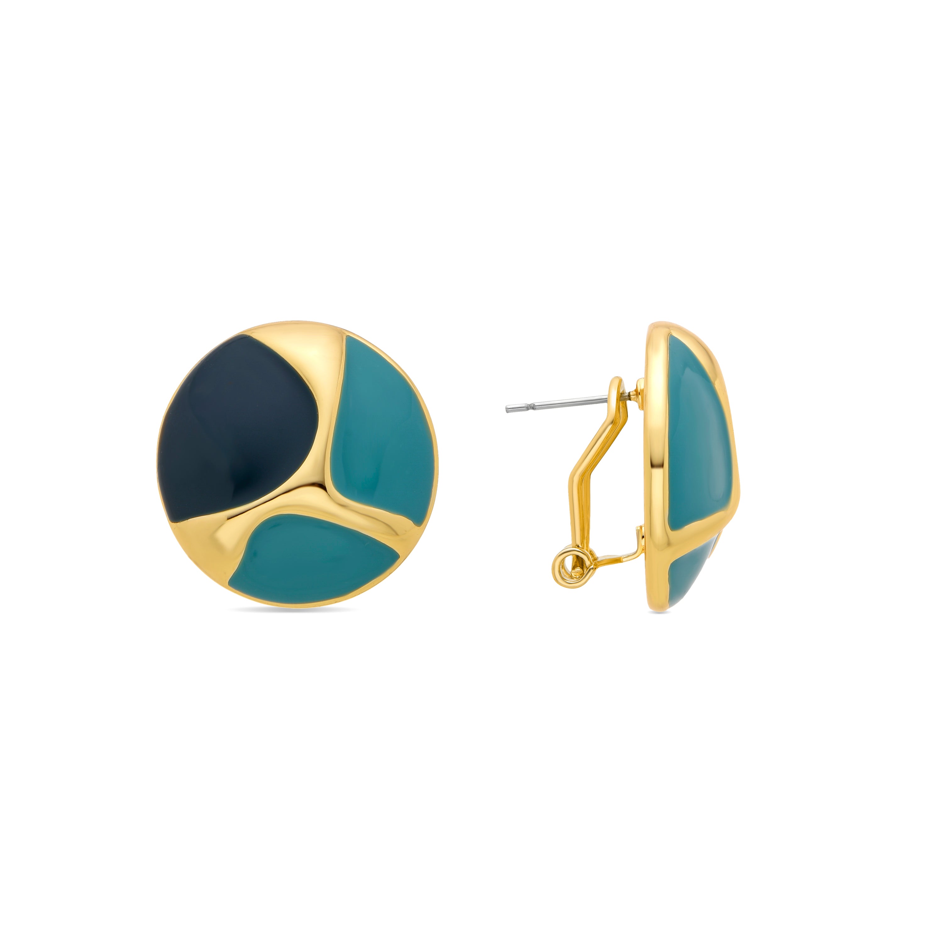 Brincos com acabamento em ouro amarelo 18K - Iofes