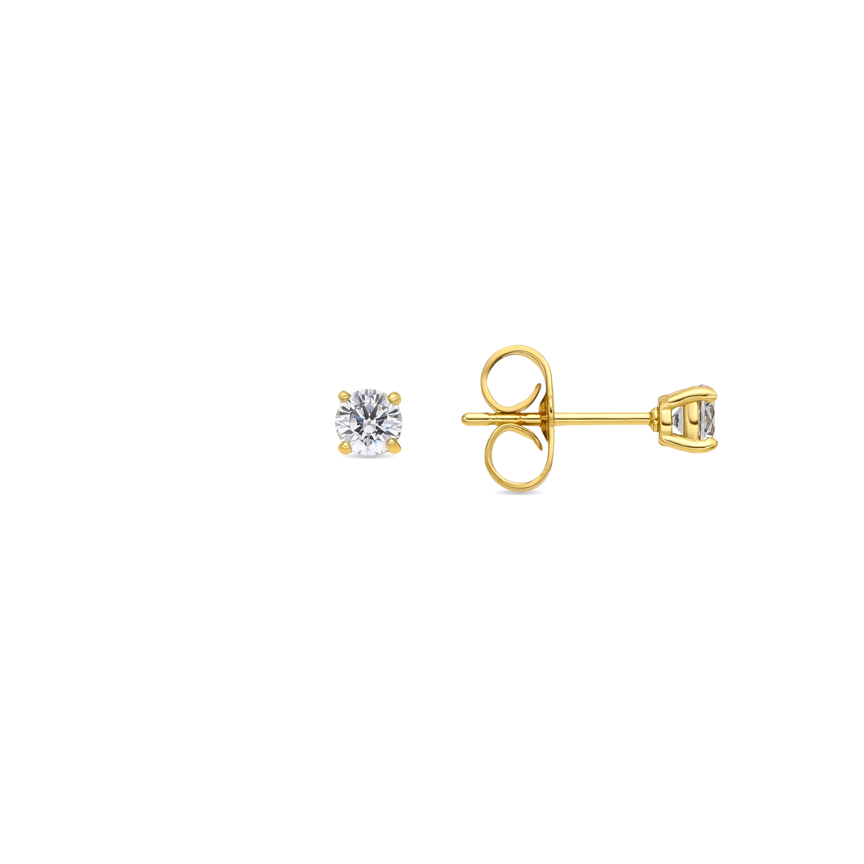 Pendientes con Circonita Brillante acabado oro amarillo 18k - Verak