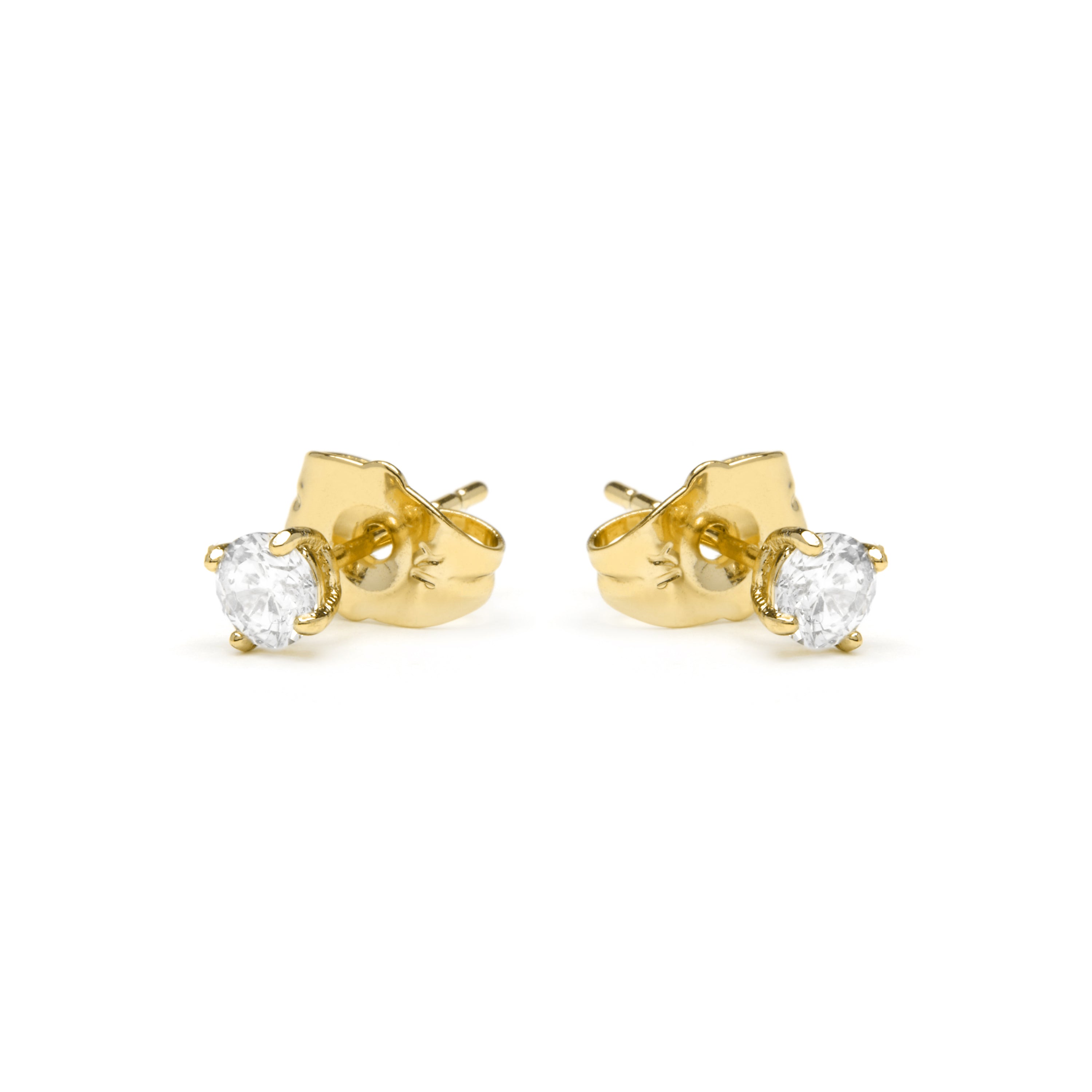 Pendientes con Circonita Brillante acabado oro amarillo 18k - Verak