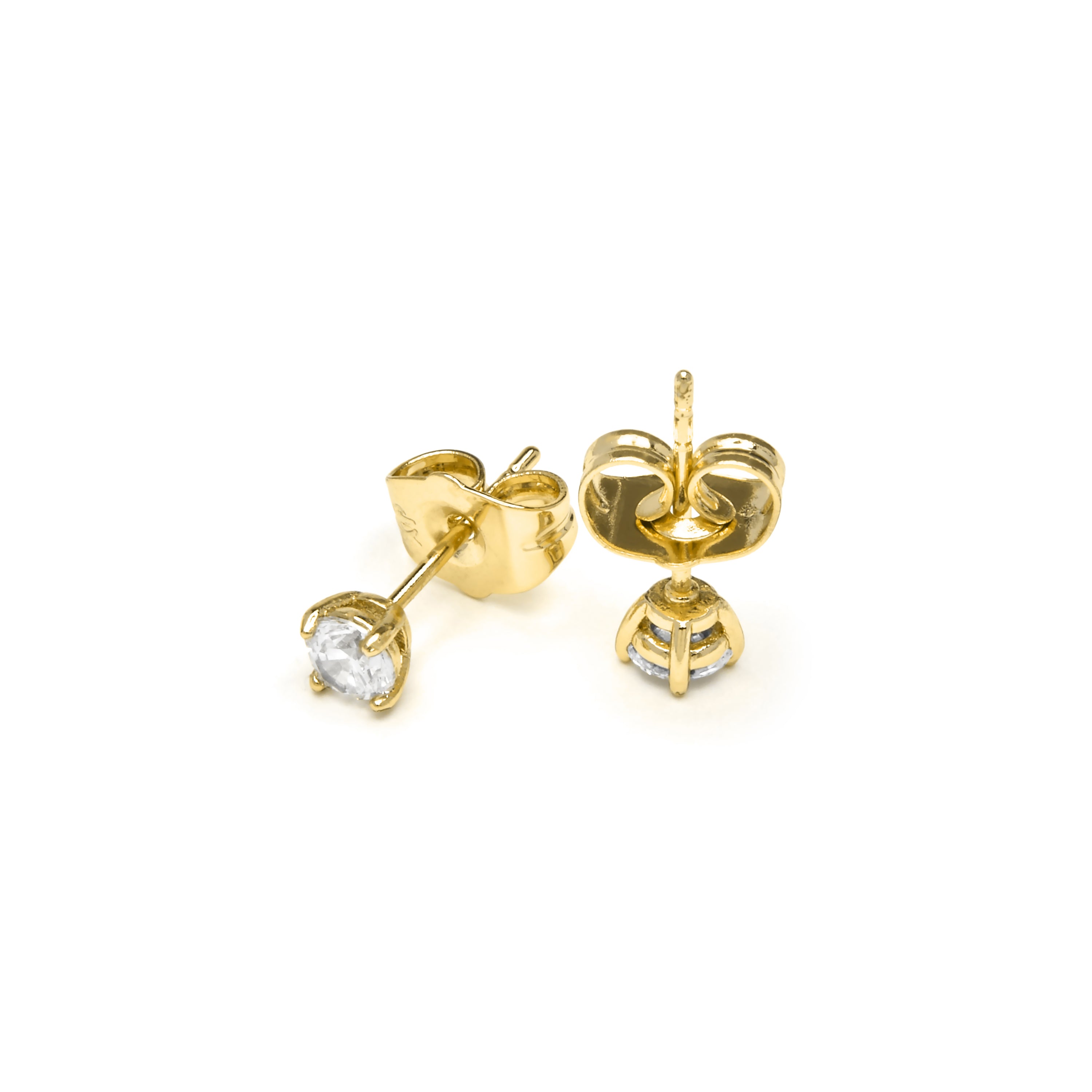 Pendientes con Circonita Brillante acabado oro amarillo 18k - Verak
