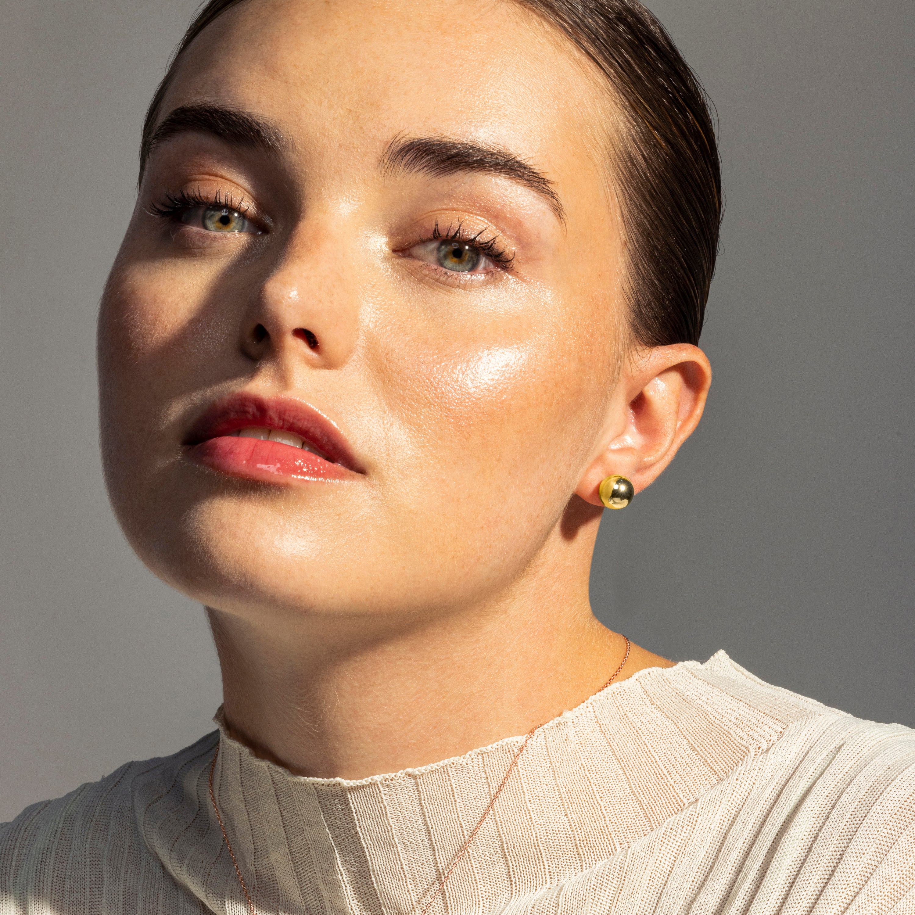 Pendientes acabado oro 18K - Gnis