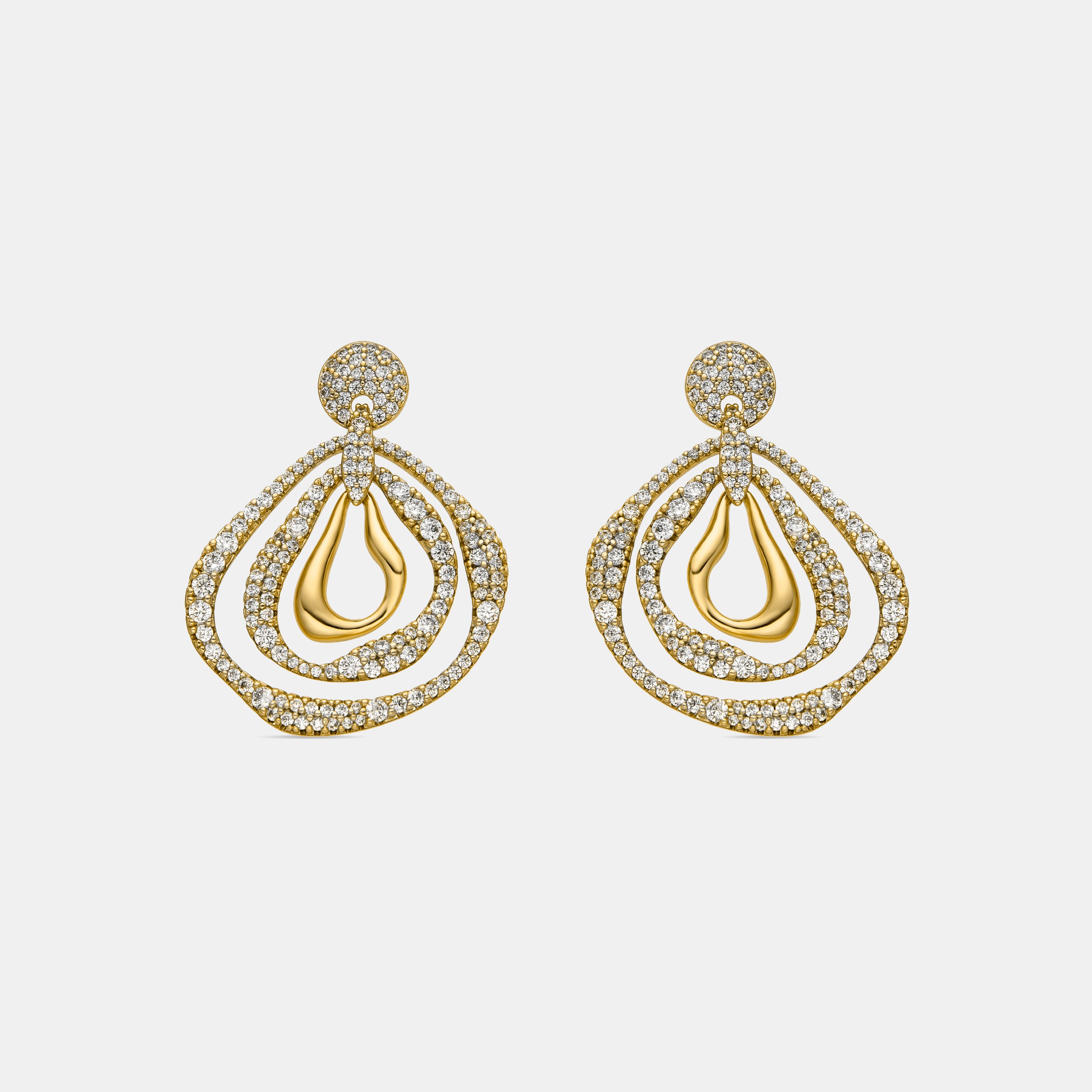 Boucles d'oreilles Tazdi finition or 18 carats