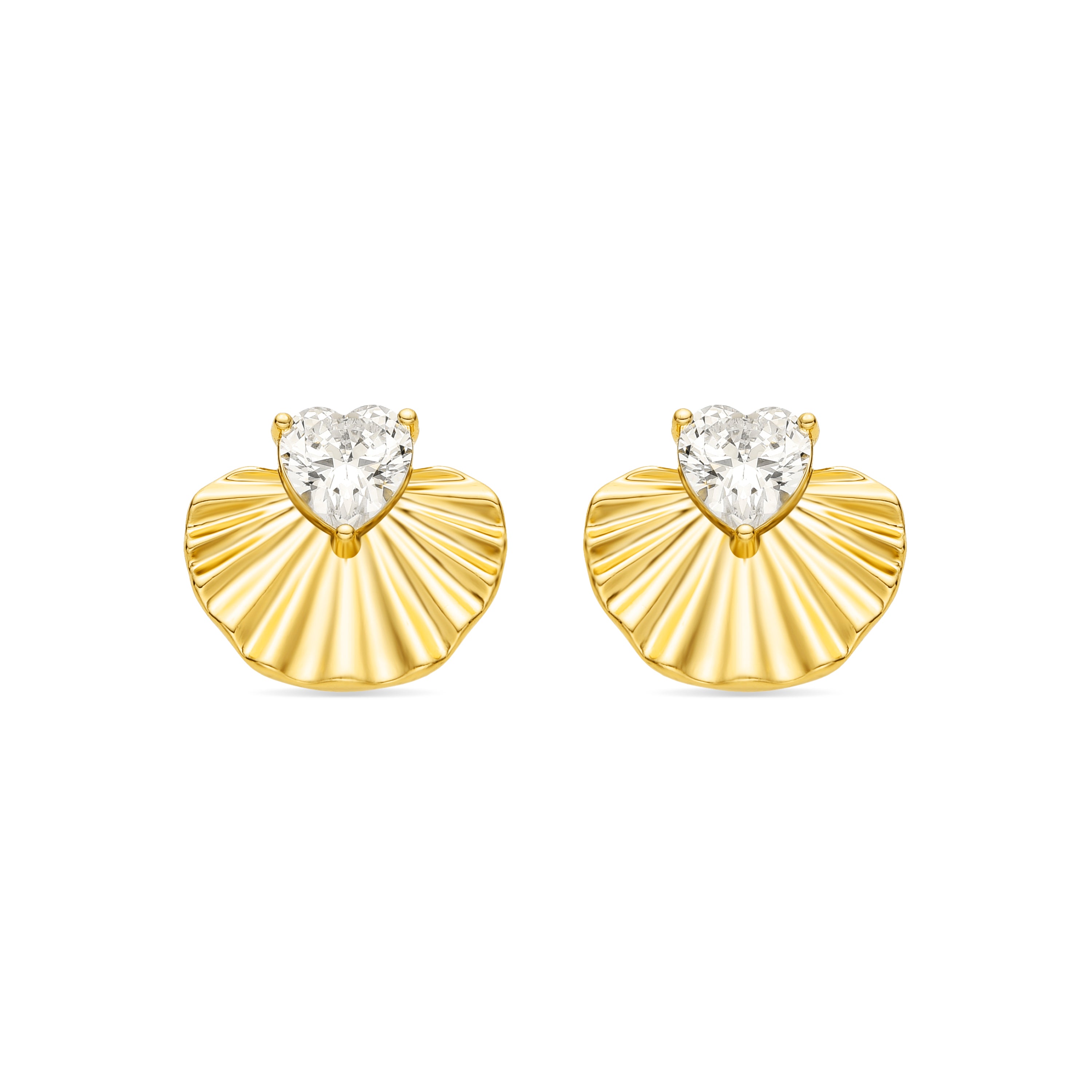 Pendientes Adnis acabado oro 18k