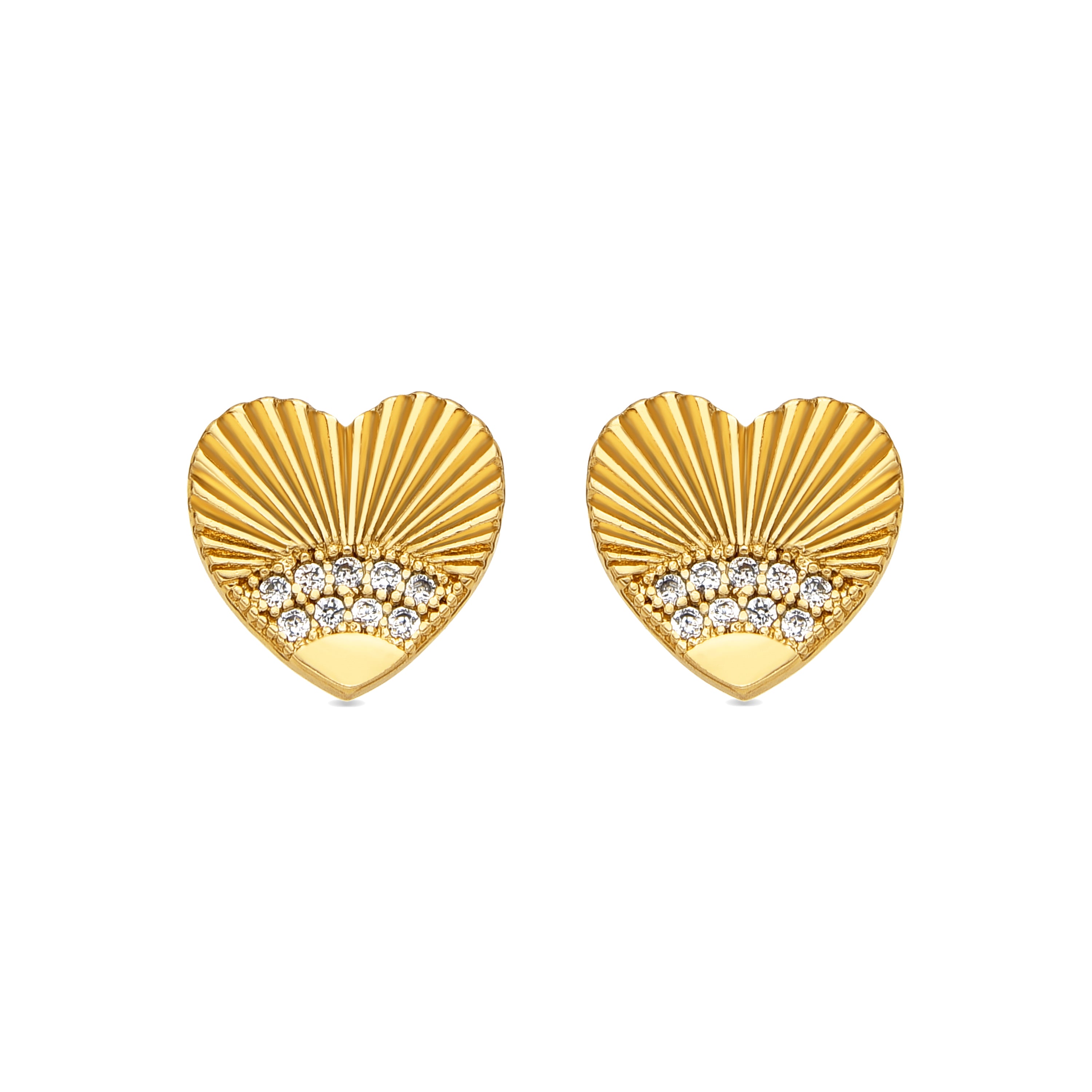 Orecchini con Zirconia Brillante finitura oro 18k - Kripo