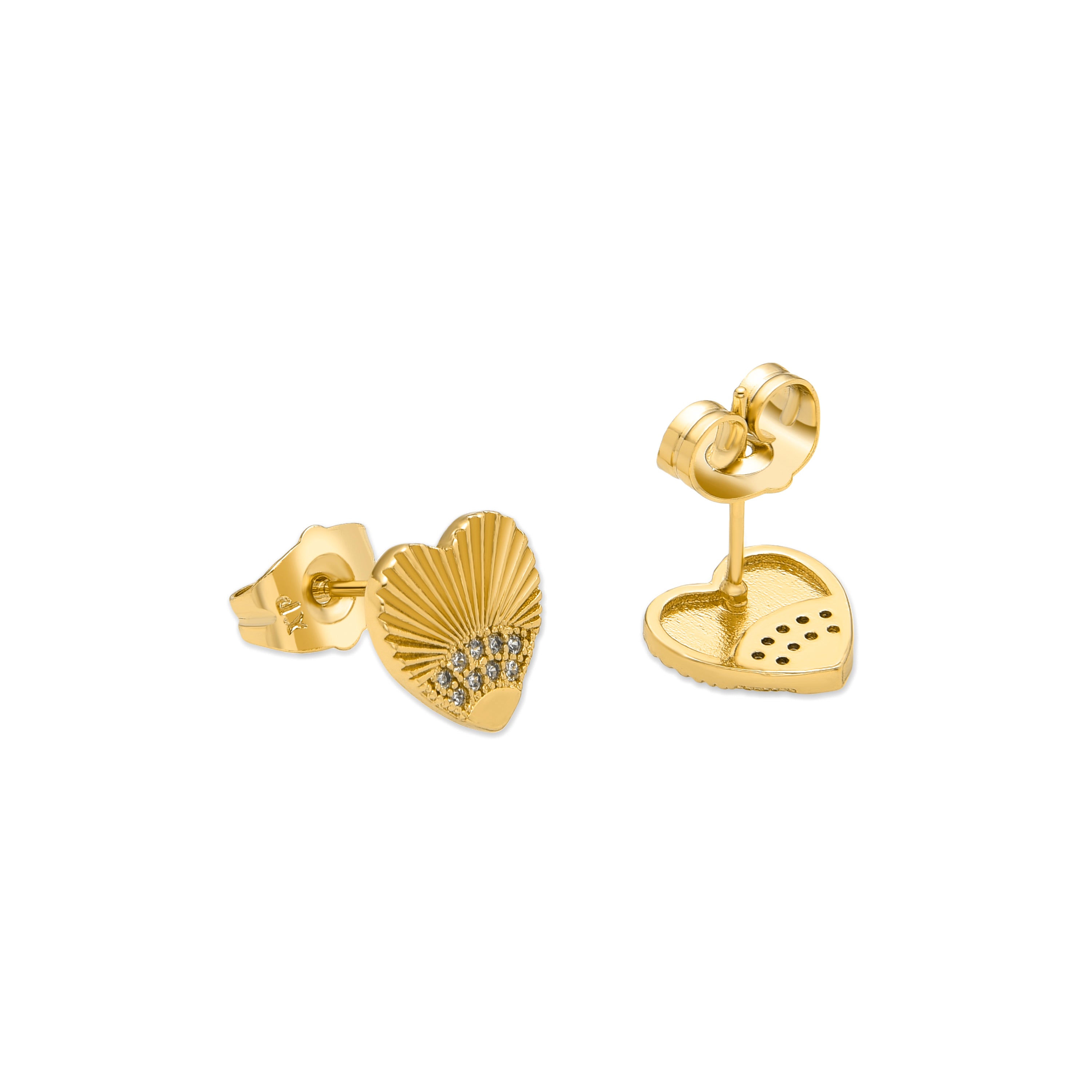 Orecchini con Zirconia Brillante finitura oro 18k - Kripo