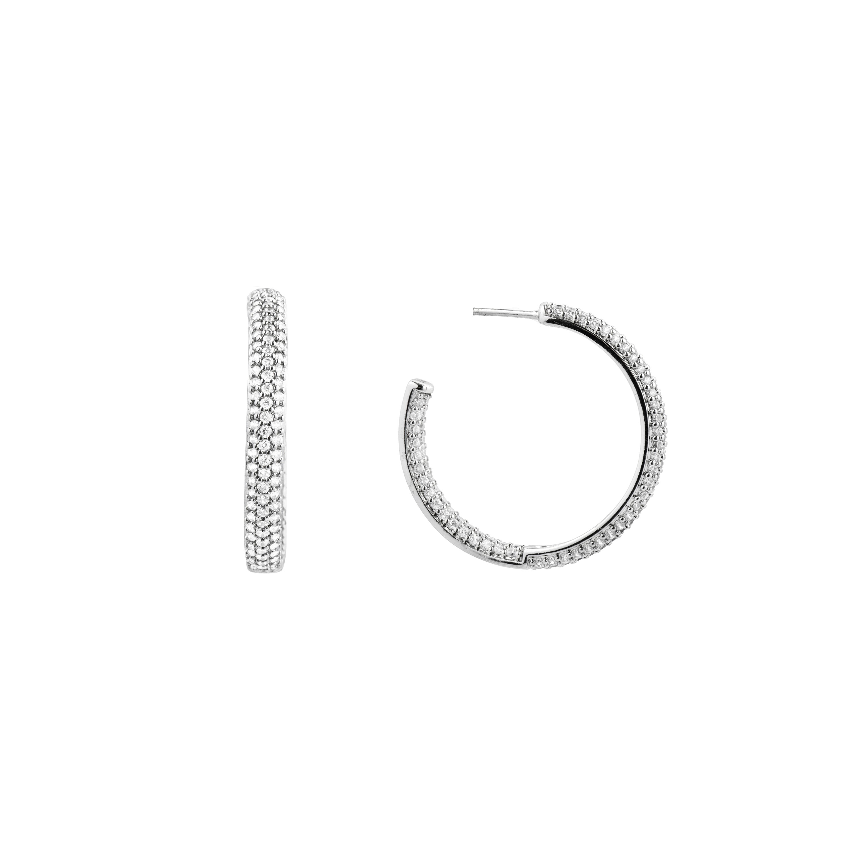 Earrings with Brilliant Zirconia finished in 18k gold - Losui